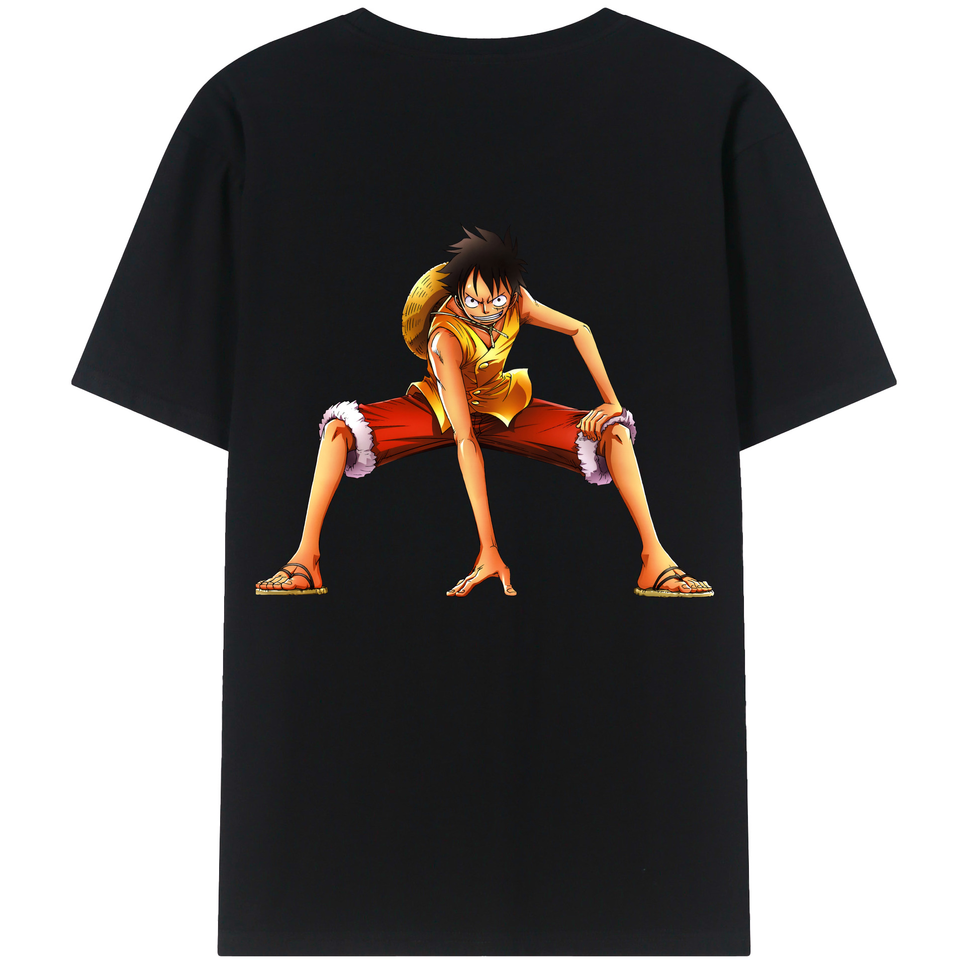ワンピース モンキー・D・ルフィ ONE PIECE Monkey D. Luffy レディース半袖Tシャツ(バックプリント)