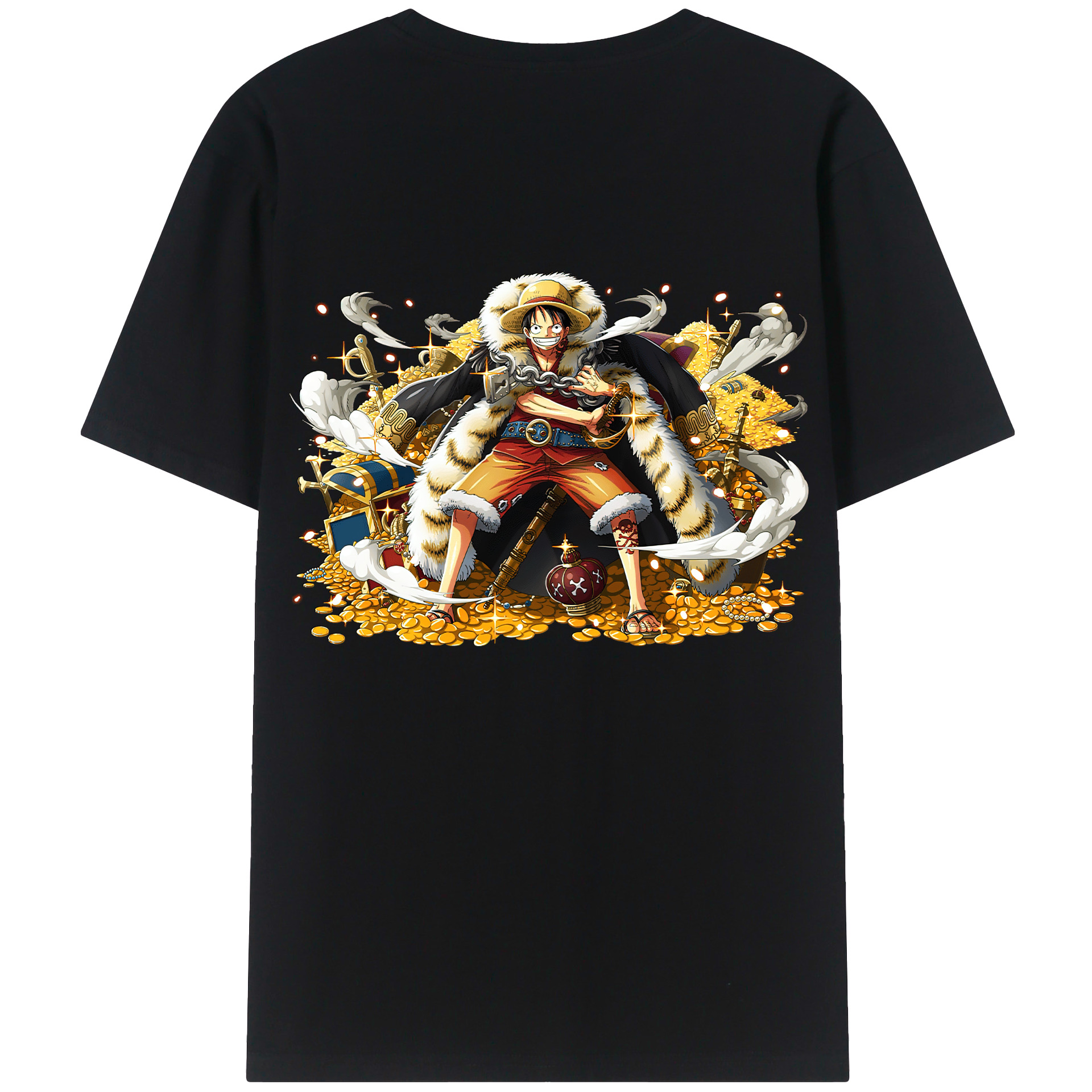 ワンピース モンキー・D・ルフィ ONE PIECE Monkey D. Luffy レディース半袖Tシャツ(バックプリント)