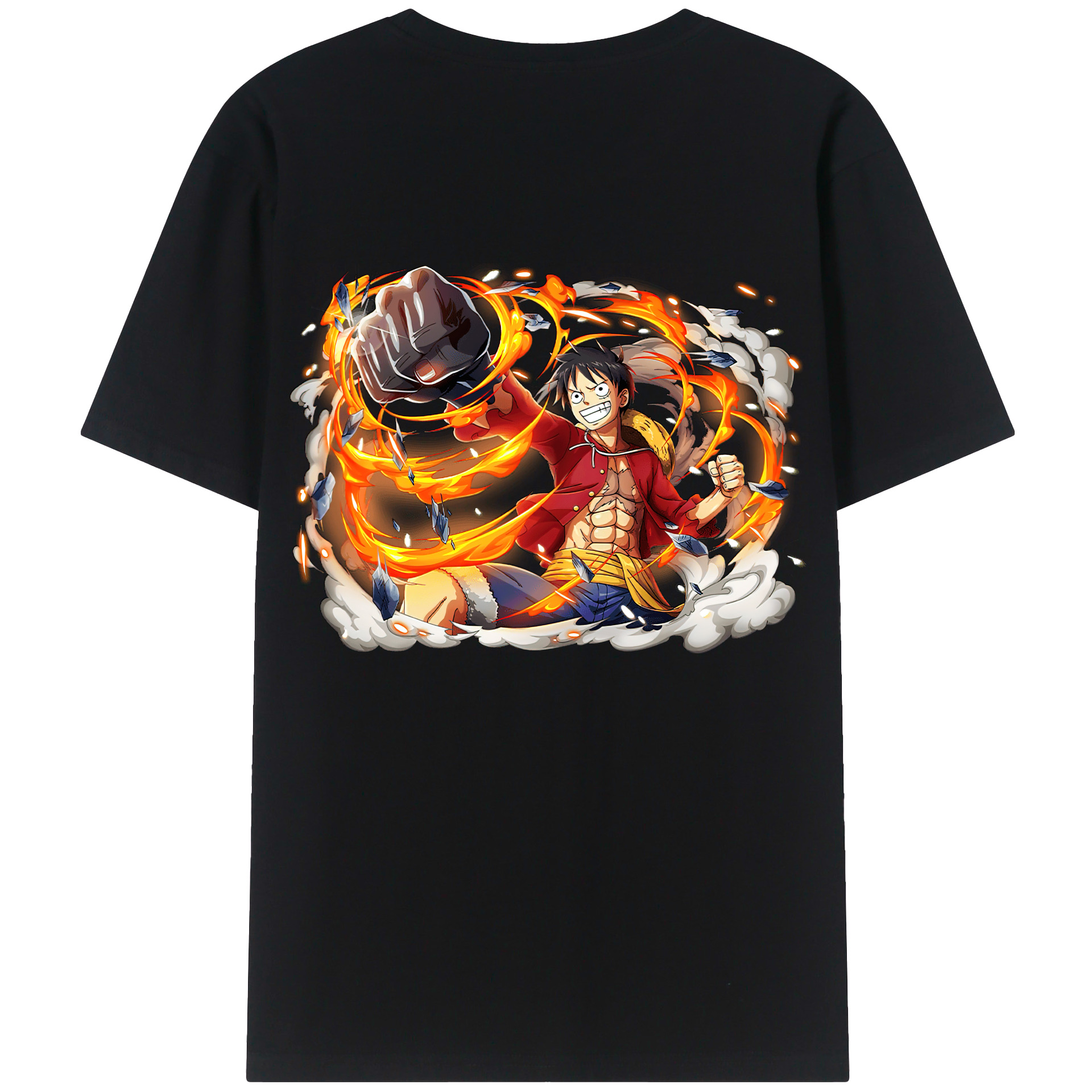 ワンピース モンキー・D・ルフィ ONE PIECE Monkey D. Luffy レディース半袖Tシャツ(バックプリント)