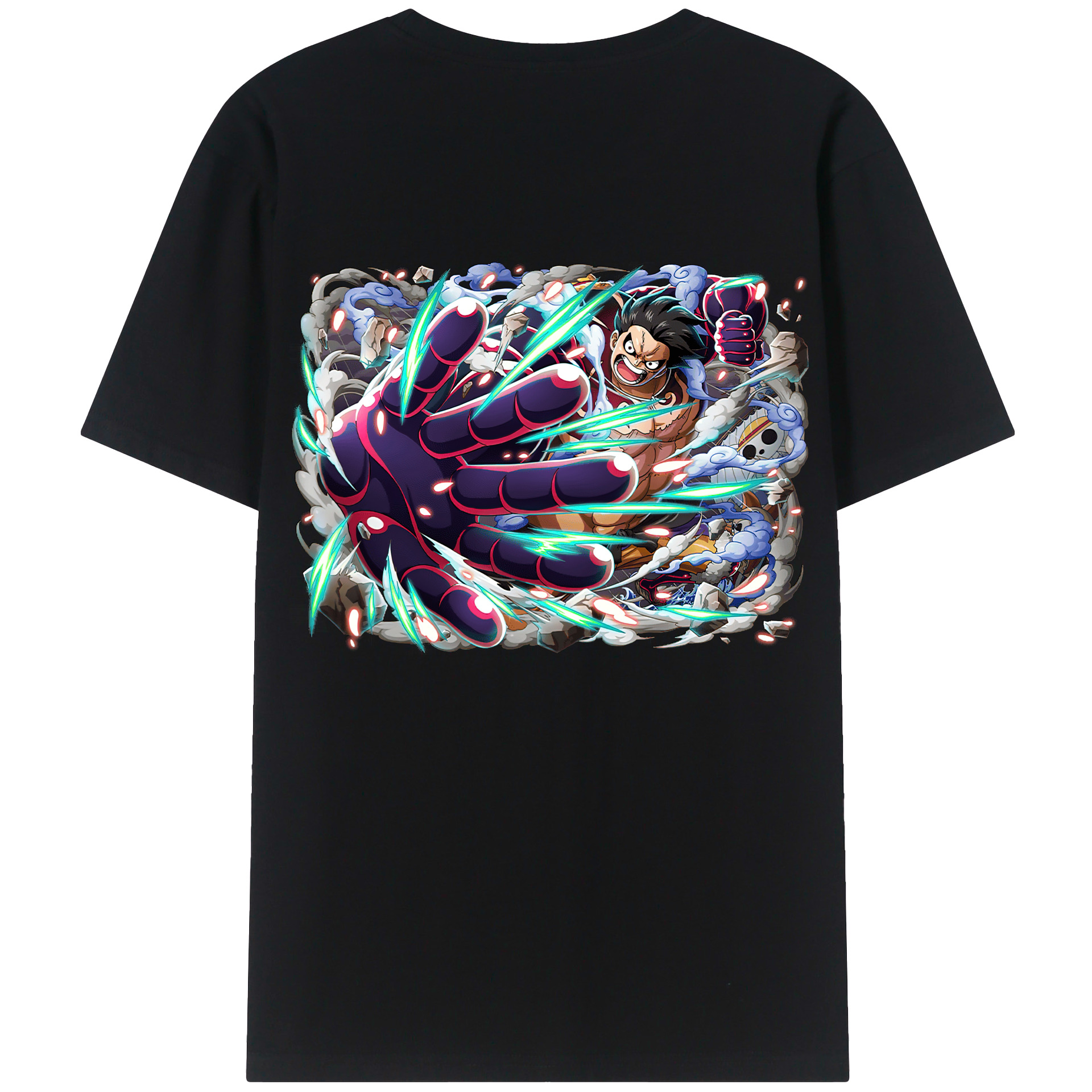 ワンピース モンキー・D・ルフィ ONE PIECE Monkey D. Luffy レディース半袖Tシャツ(バックプリント)