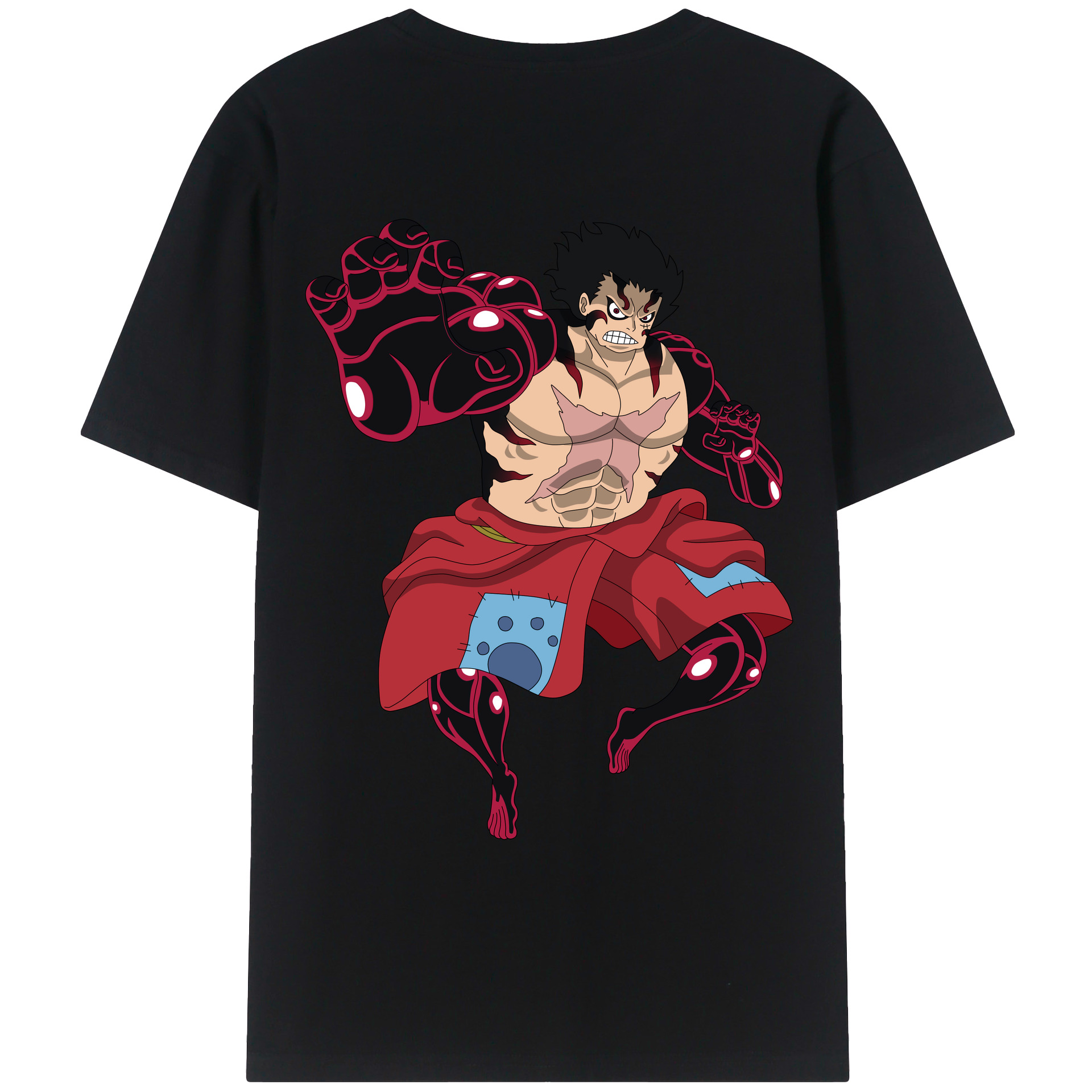 ワンピース モンキー・D・ルフィ ONE PIECE Monkey D. Luffy レディース半袖Tシャツ(バックプリント)
