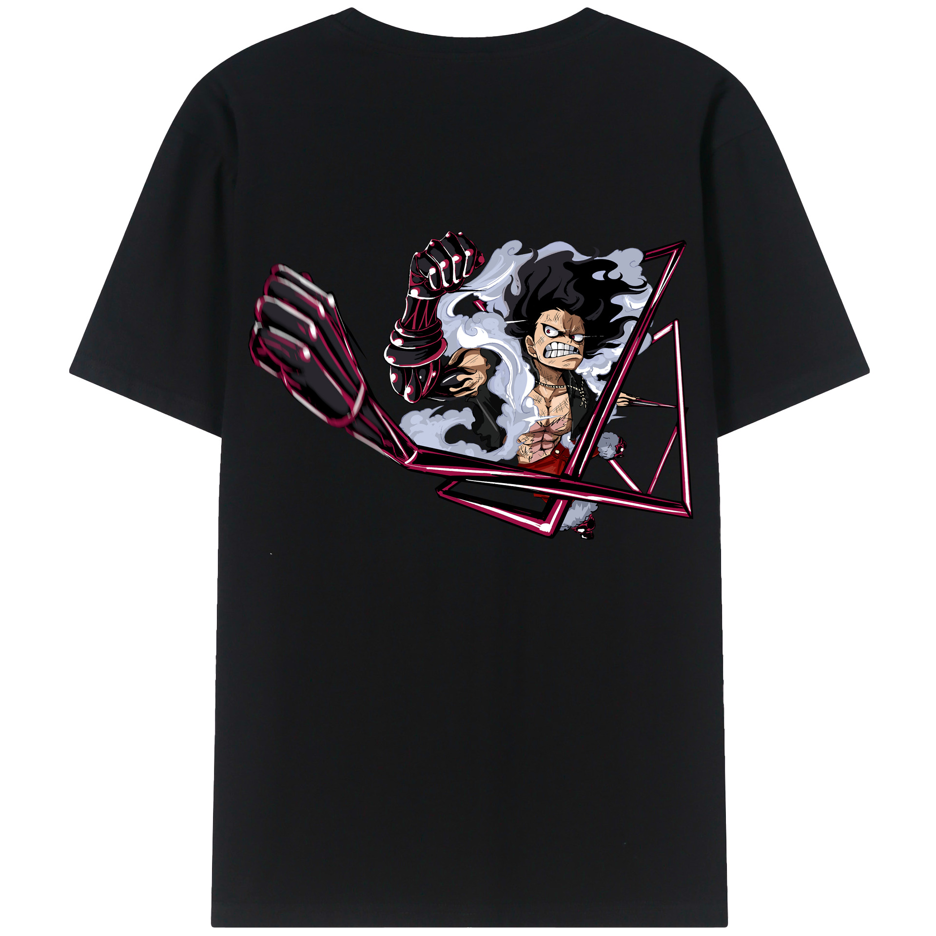 ワンピース モンキー・D・ルフィ ONE PIECE Monkey D. Luffy レディース半袖Tシャツ(バックプリント)