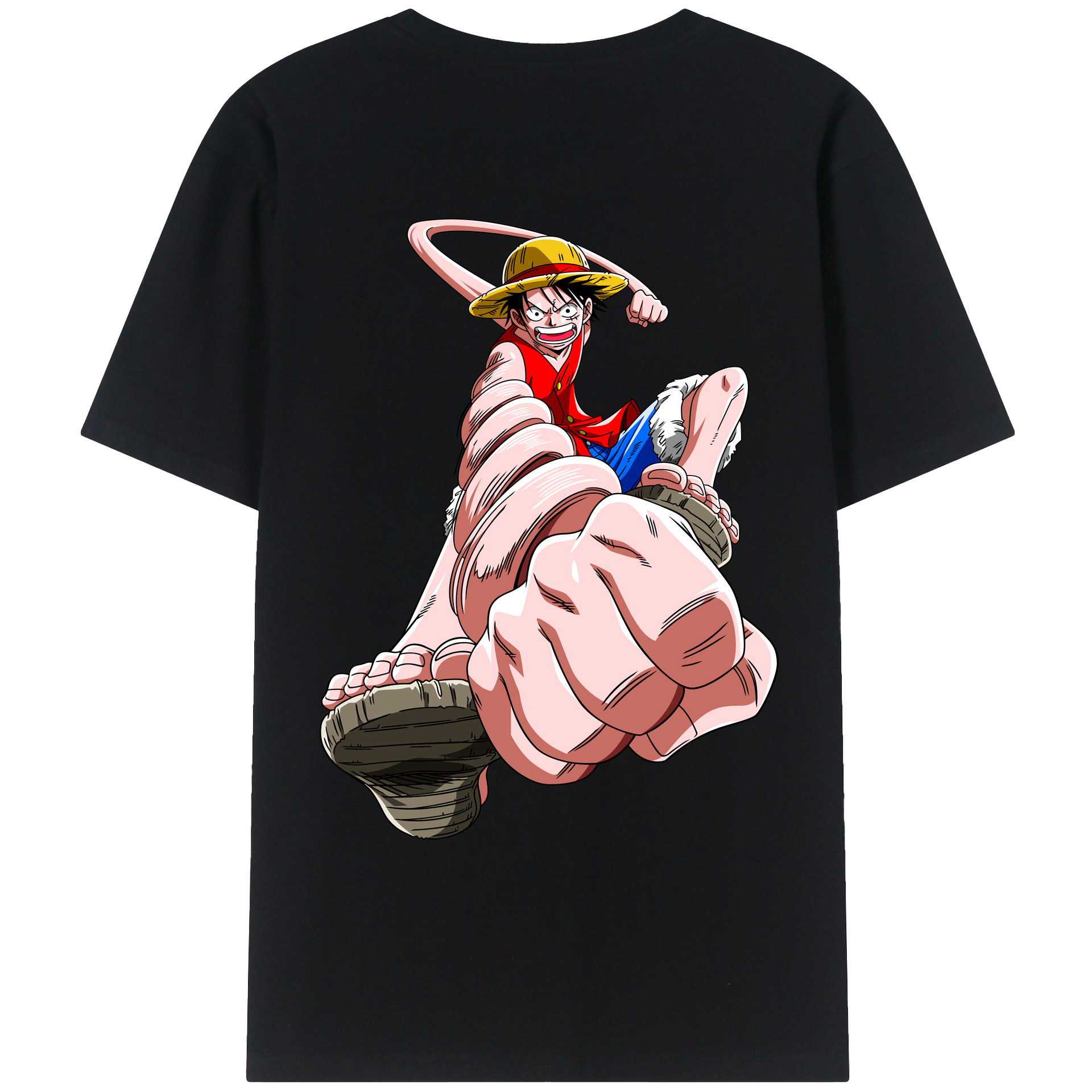 ワンピース モンキー・D・ルフィ ONE PIECE Monkey D. Luffy レディース半袖Tシャツ(バックプリント)