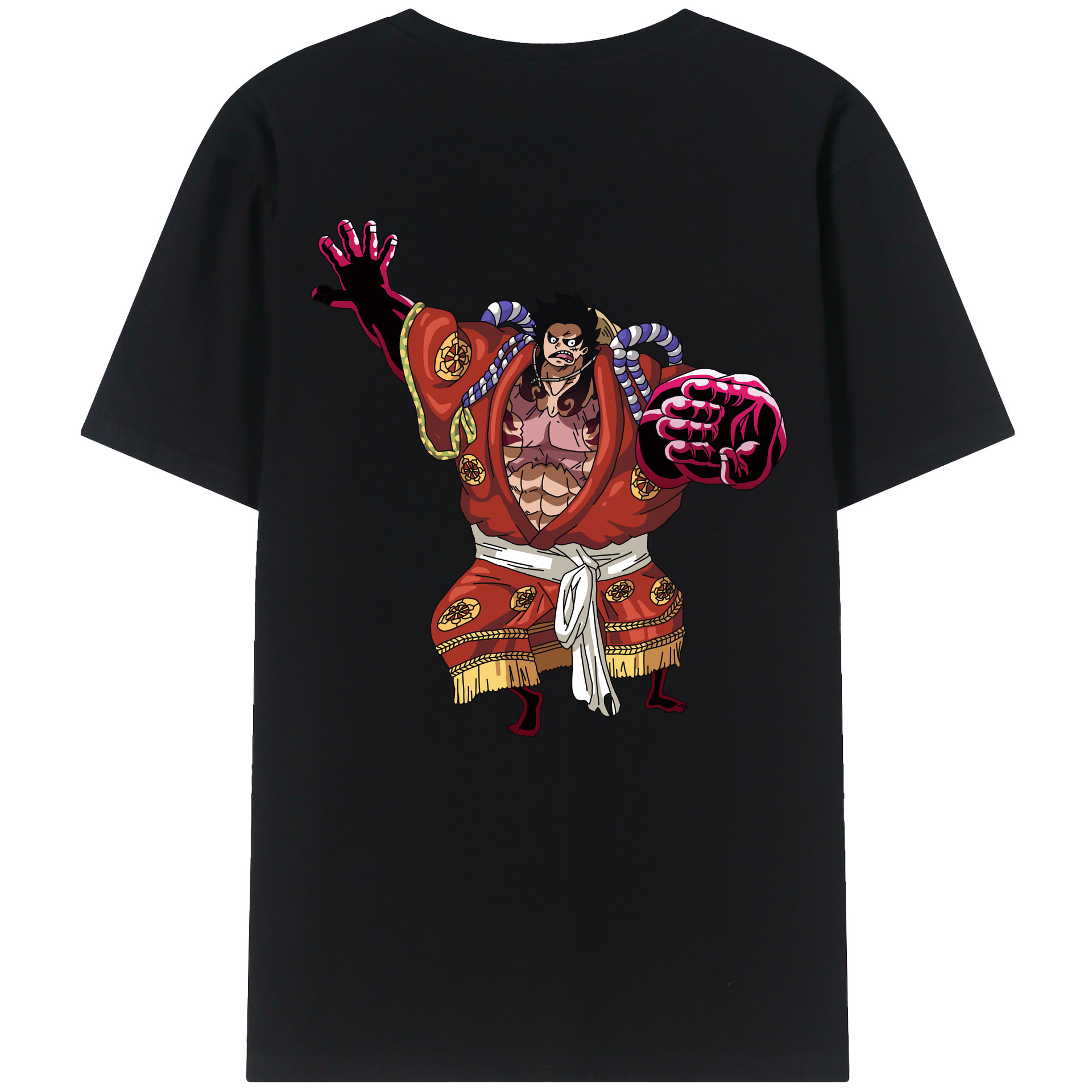 ワンピース モンキー・D・ルフィ ONE PIECE Monkey D. Luffy レディース半袖Tシャツ(バックプリント)
