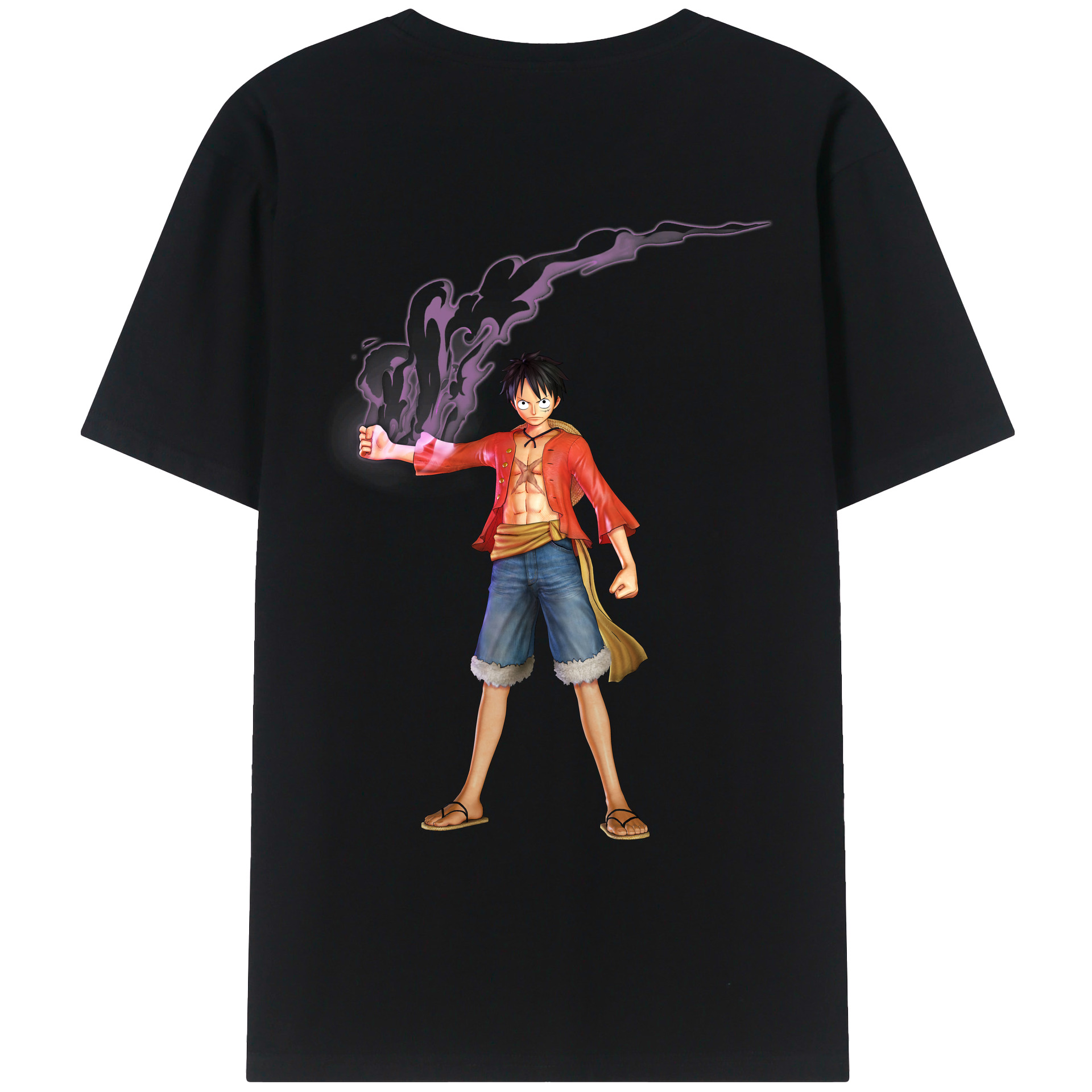 ワンピース モンキー・D・ルフィ ONE PIECE Monkey D. Luffy レディース半袖Tシャツ(バックプリント)