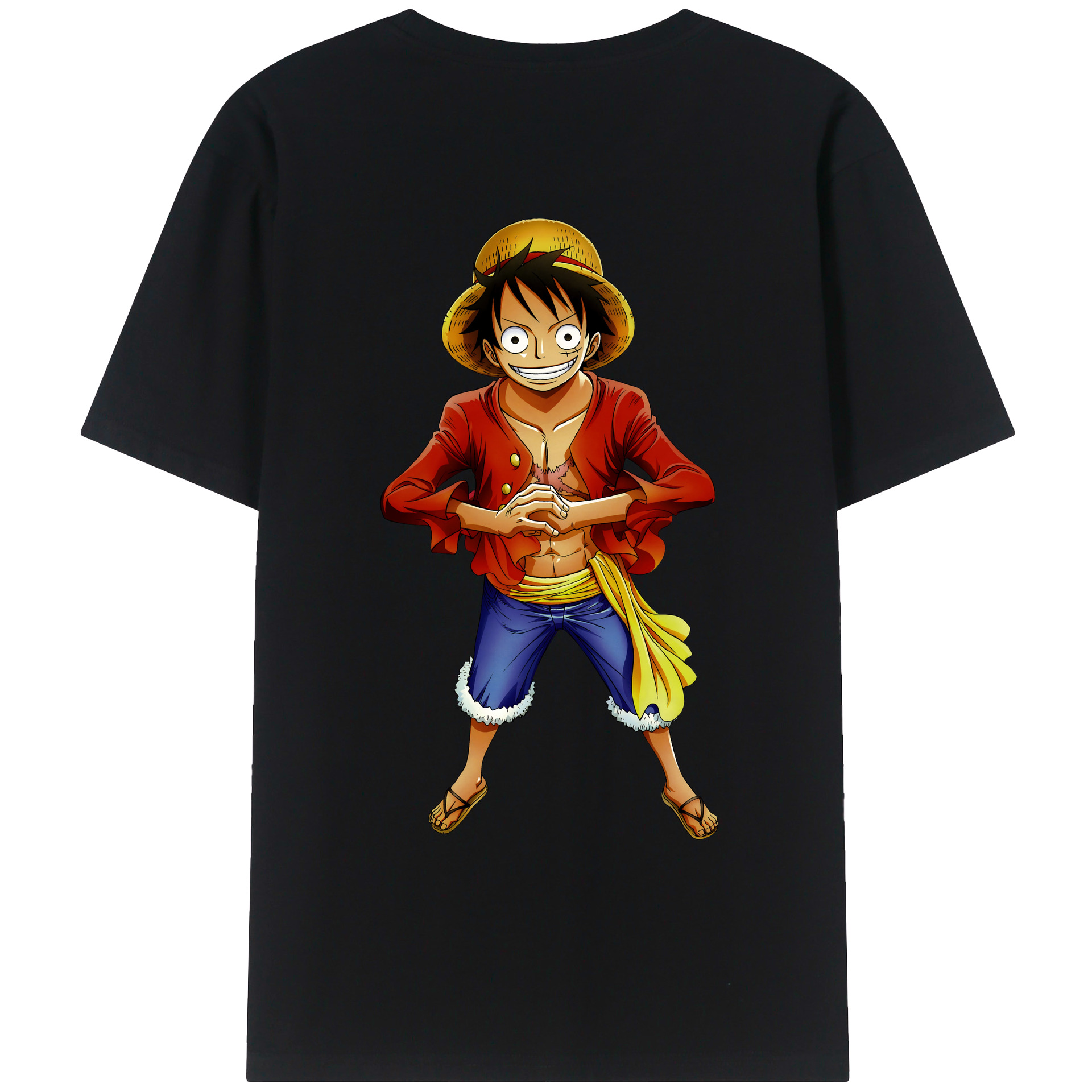 ワンピース モンキー・D・ルフィ ONE PIECE Monkey D. Luffy レディース半袖Tシャツ(バックプリント)