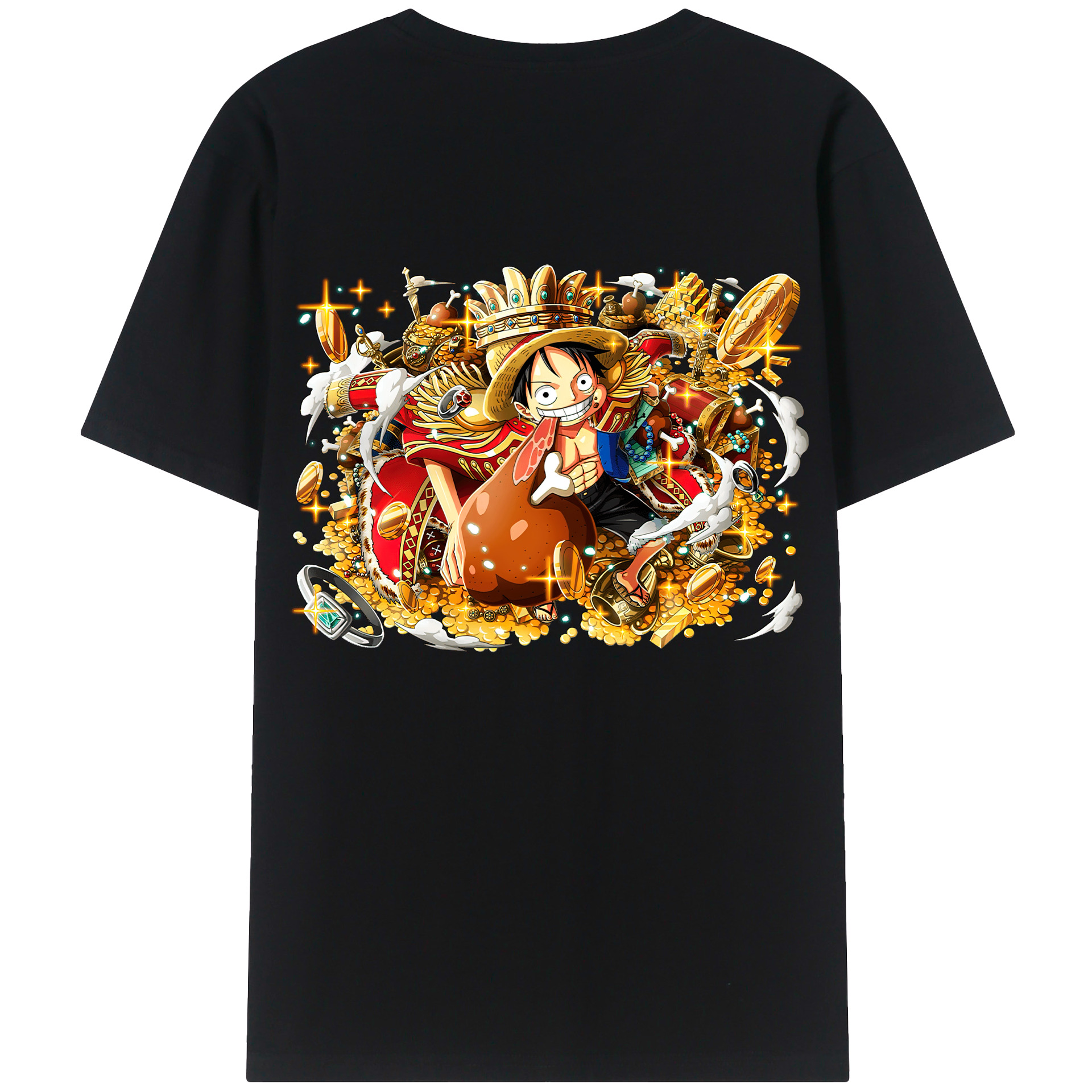 ワンピース モンキー・D・ルフィ ONE PIECE Monkey D. Luffy レディース半袖Tシャツ(バックプリント)