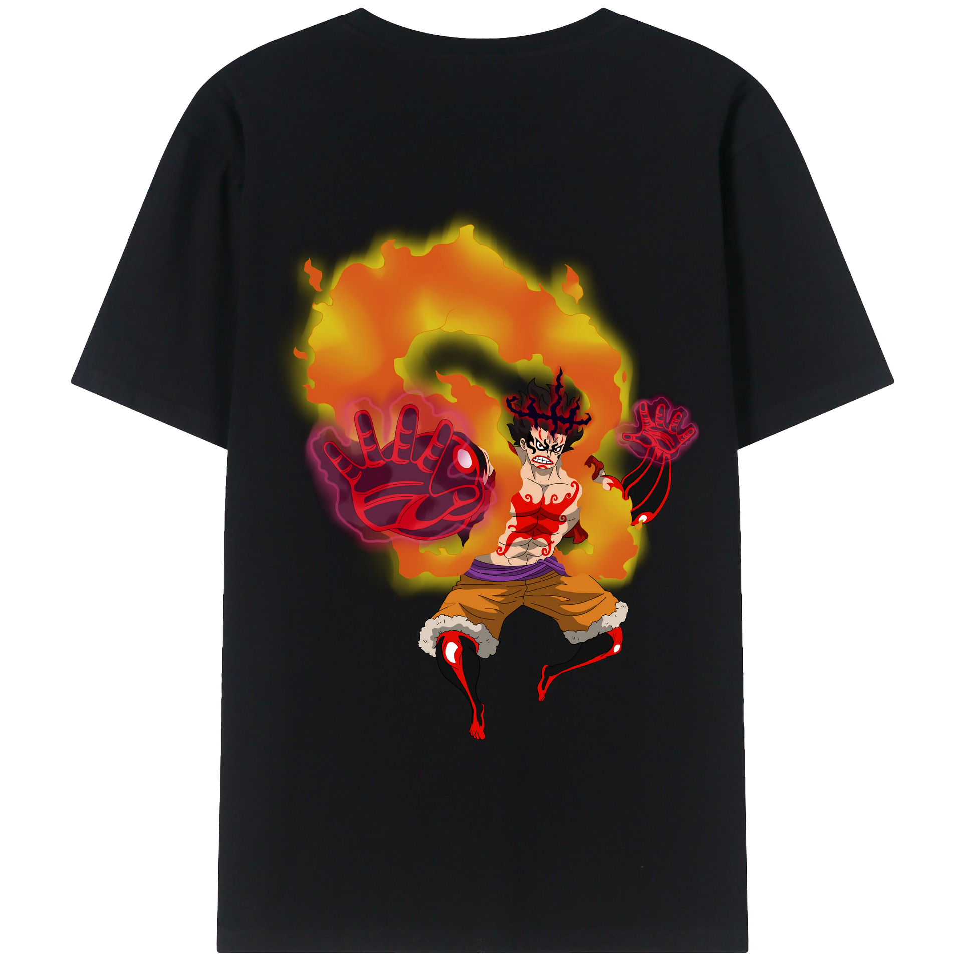 ワンピース モンキー・D・ルフィ ONE PIECE Monkey D. Luffy レディース半袖Tシャツ(バックプリント)