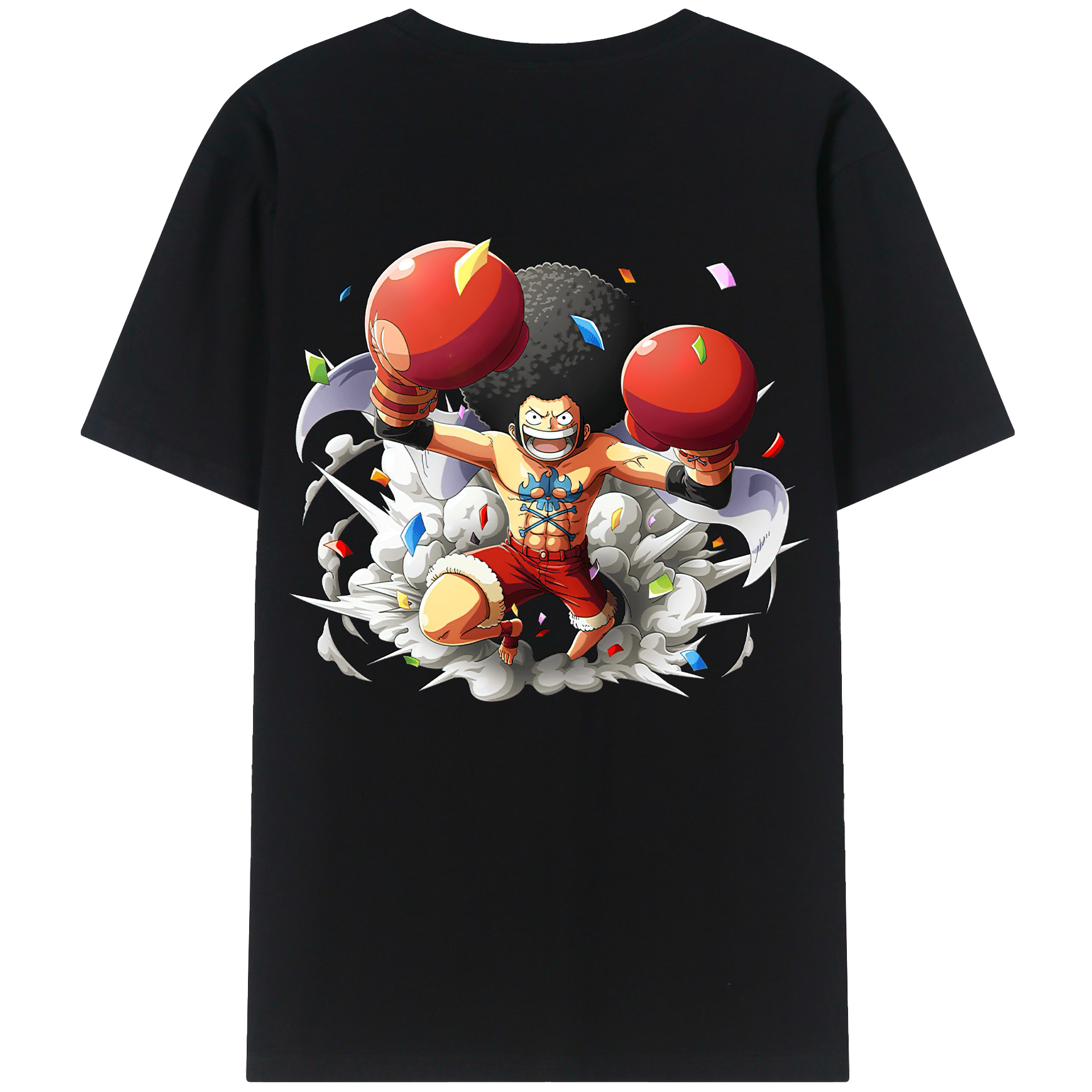 ワンピース モンキー・D・ルフィ ONE PIECE Monkey D. Luffy レディース半袖Tシャツ(バックプリント)