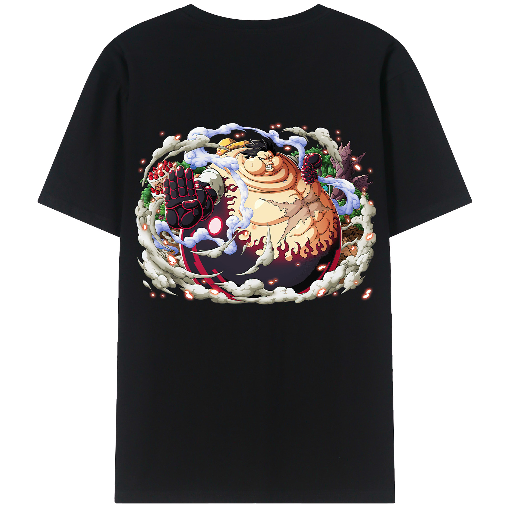 ワンピース モンキー・D・ルフィ ONE PIECE Monkey D. Luffy レディース半袖Tシャツ(バックプリント)