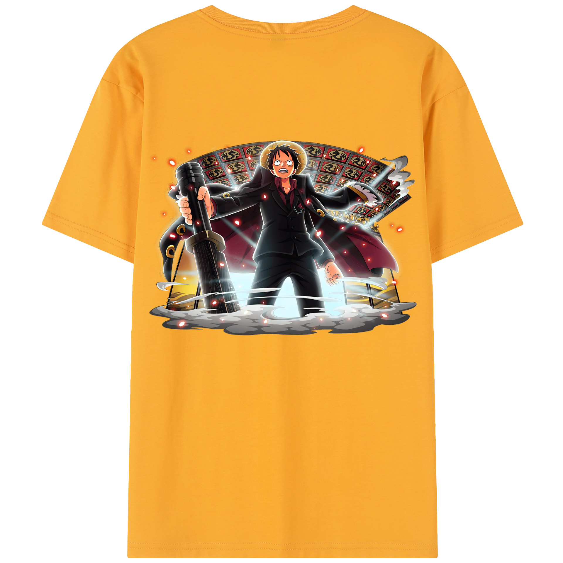 （画像用） ワンピース モンキー・D・ルフィ ONE PIECE Monkey D. Luffy レディース半袖Tシャツ(バックプリント)