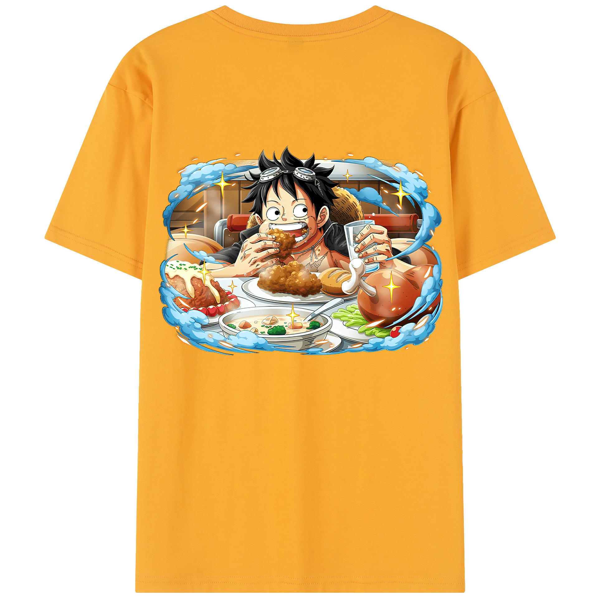 ワンピース モンキー・D・ルフィ ONE PIECE Monkey D. Luffy レディース半袖Tシャツ(バックプリント)
