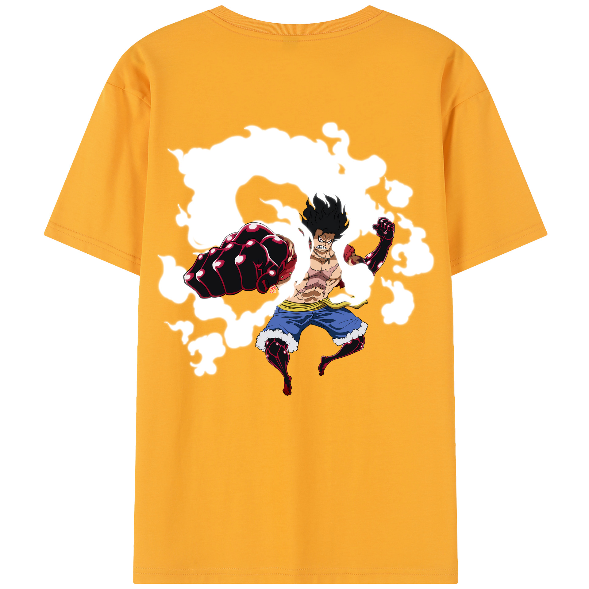 ワンピース モンキー・D・ルフィ ONE PIECE Monkey D. Luffy レディース半袖Tシャツ(バックプリント)