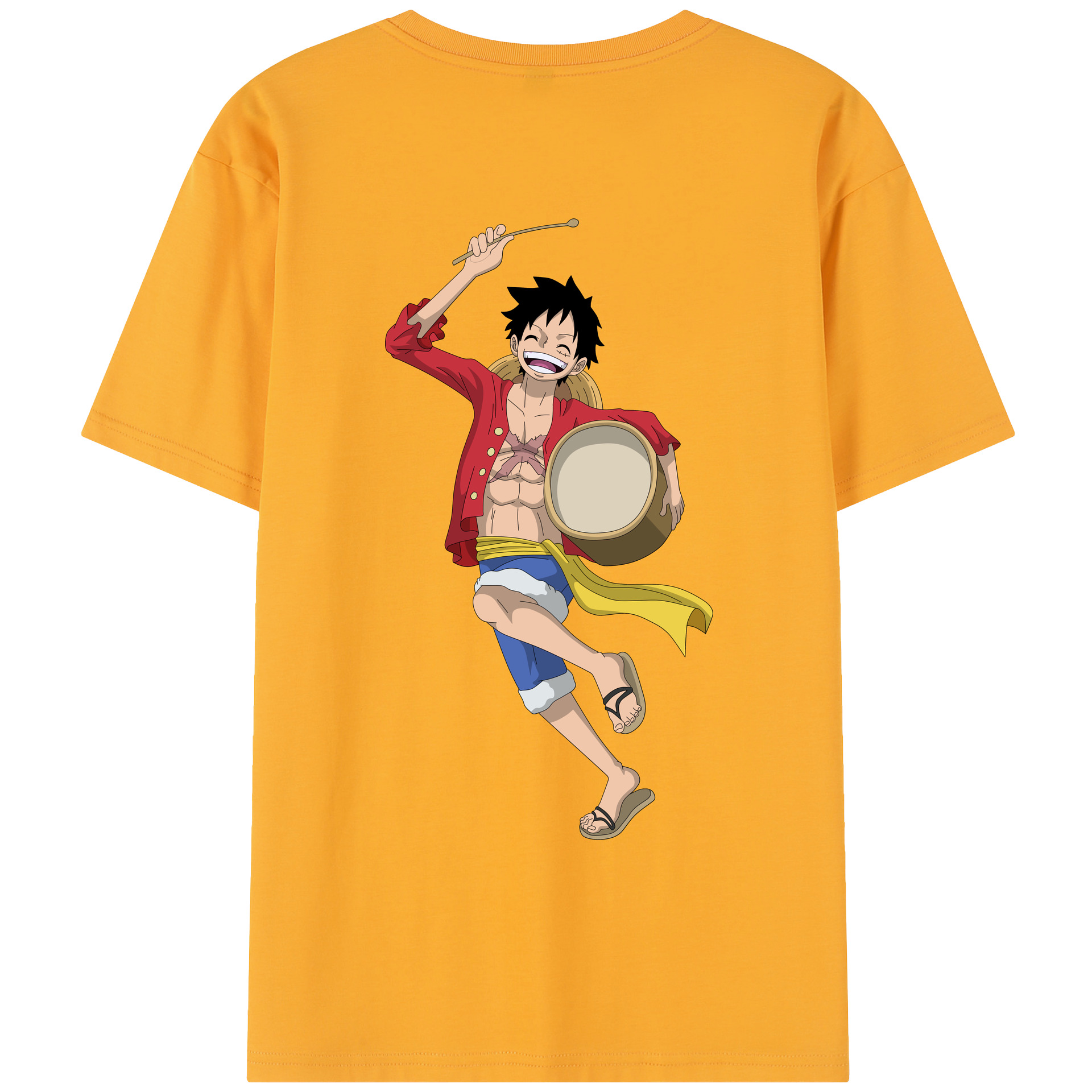 ワンピース モンキー・D・ルフィ ONE PIECE Monkey D. Luffy レディース半袖Tシャツ(バックプリント)