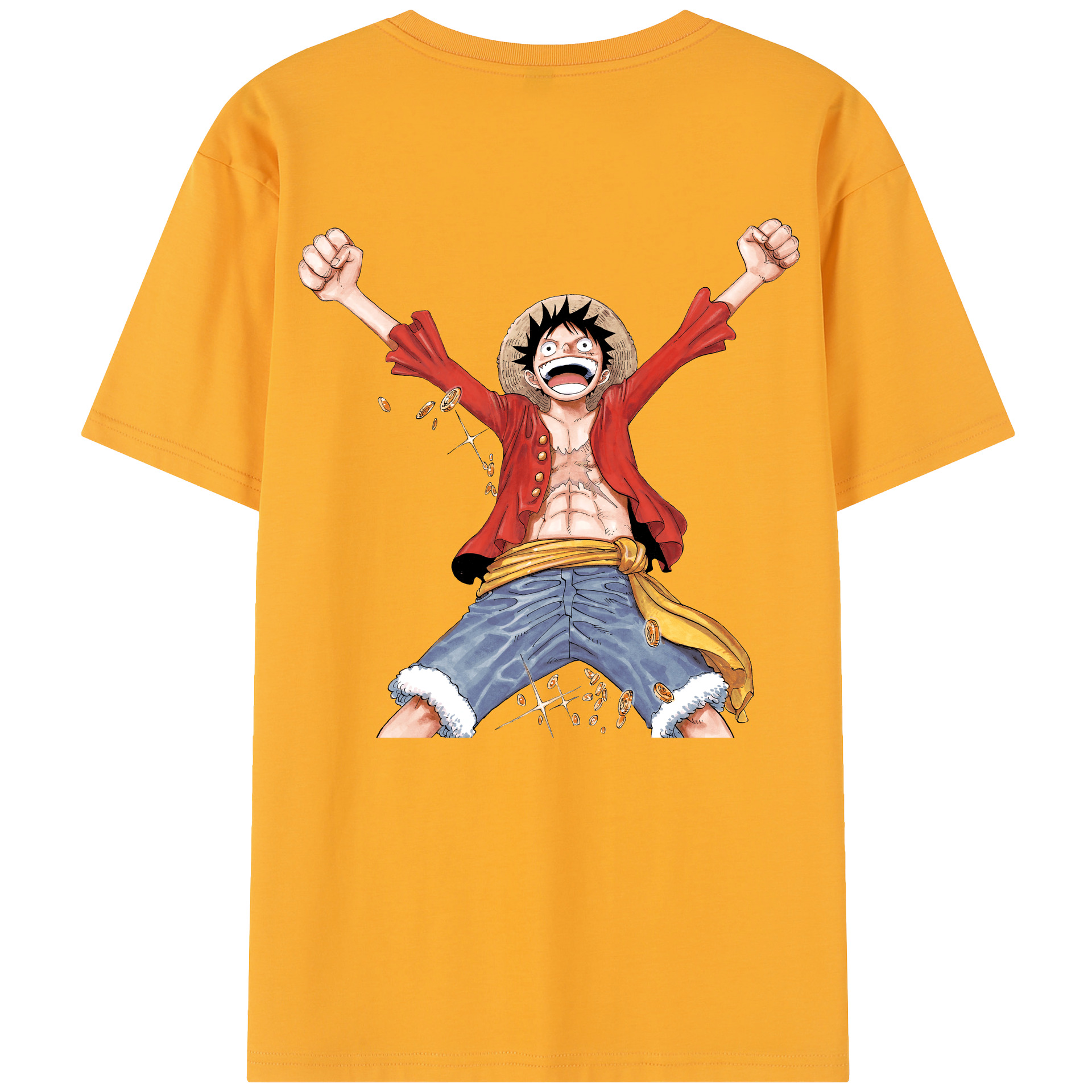 ワンピース モンキー・D・ルフィ ONE PIECE Monkey D. Luffy レディース半袖Tシャツ(バックプリント)