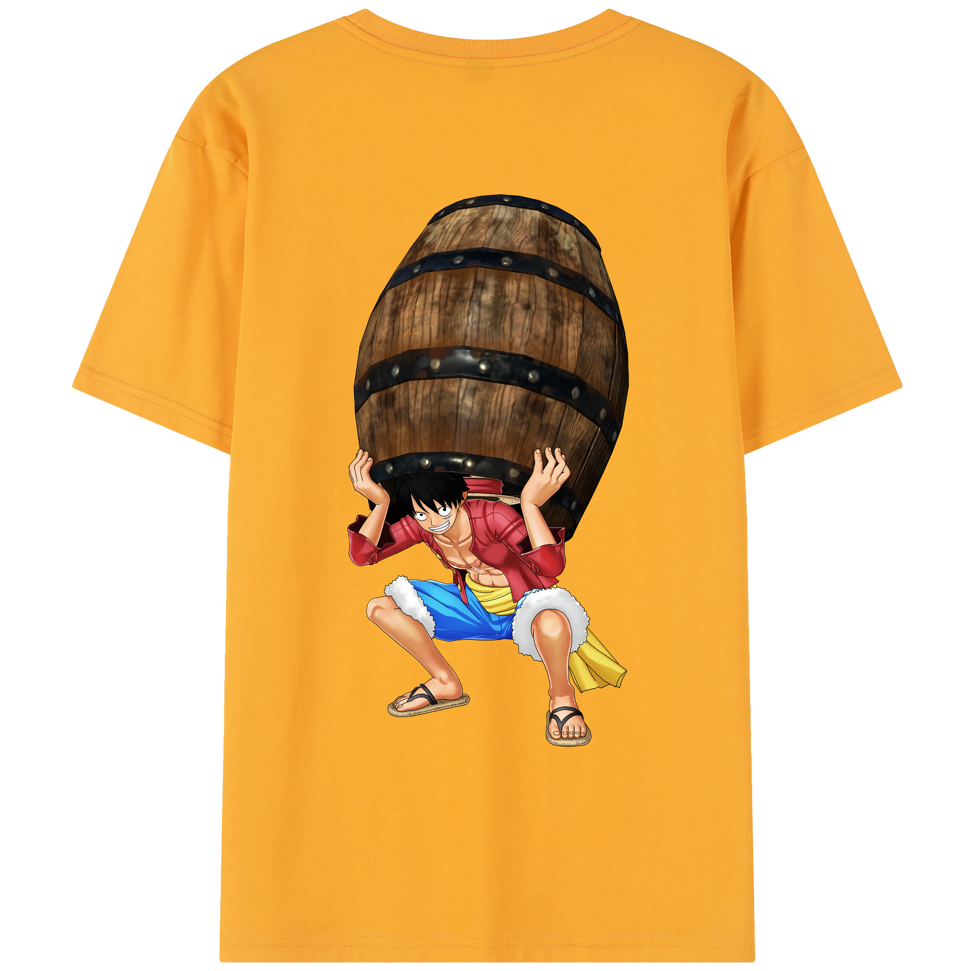 ワンピース モンキー・D・ルフィ ONE PIECE Monkey D. Luffy レディース半袖Tシャツ(バックプリント)