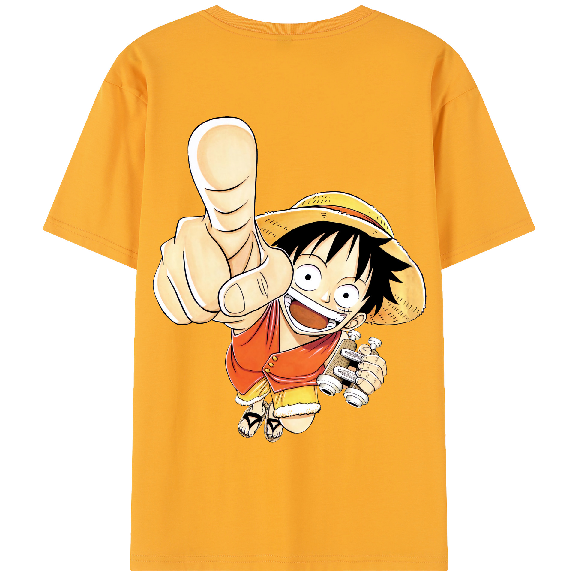 ワンピース モンキー・D・ルフィ ONE PIECE Monkey D. Luffy レディース半袖Tシャツ(バックプリント)