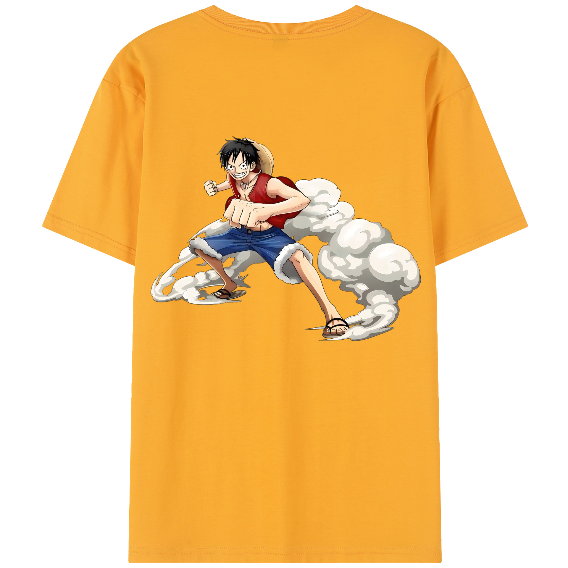 （画像用） ワンピース モンキー・D・ルフィ ONE PIECE Monkey D. Luffy レディース半袖Tシャツ(バックプリント)