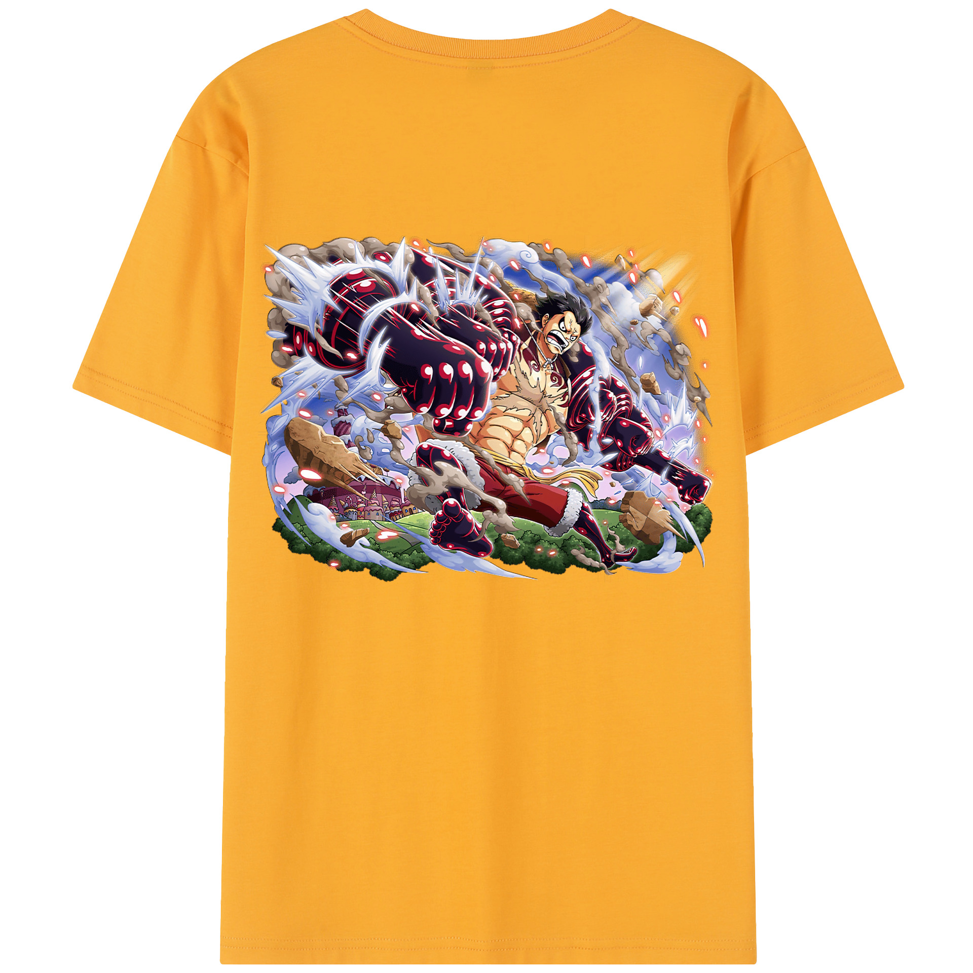 ワンピース モンキー・D・ルフィ ONE PIECE Monkey D. Luffy レディース半袖Tシャツ(バックプリント)