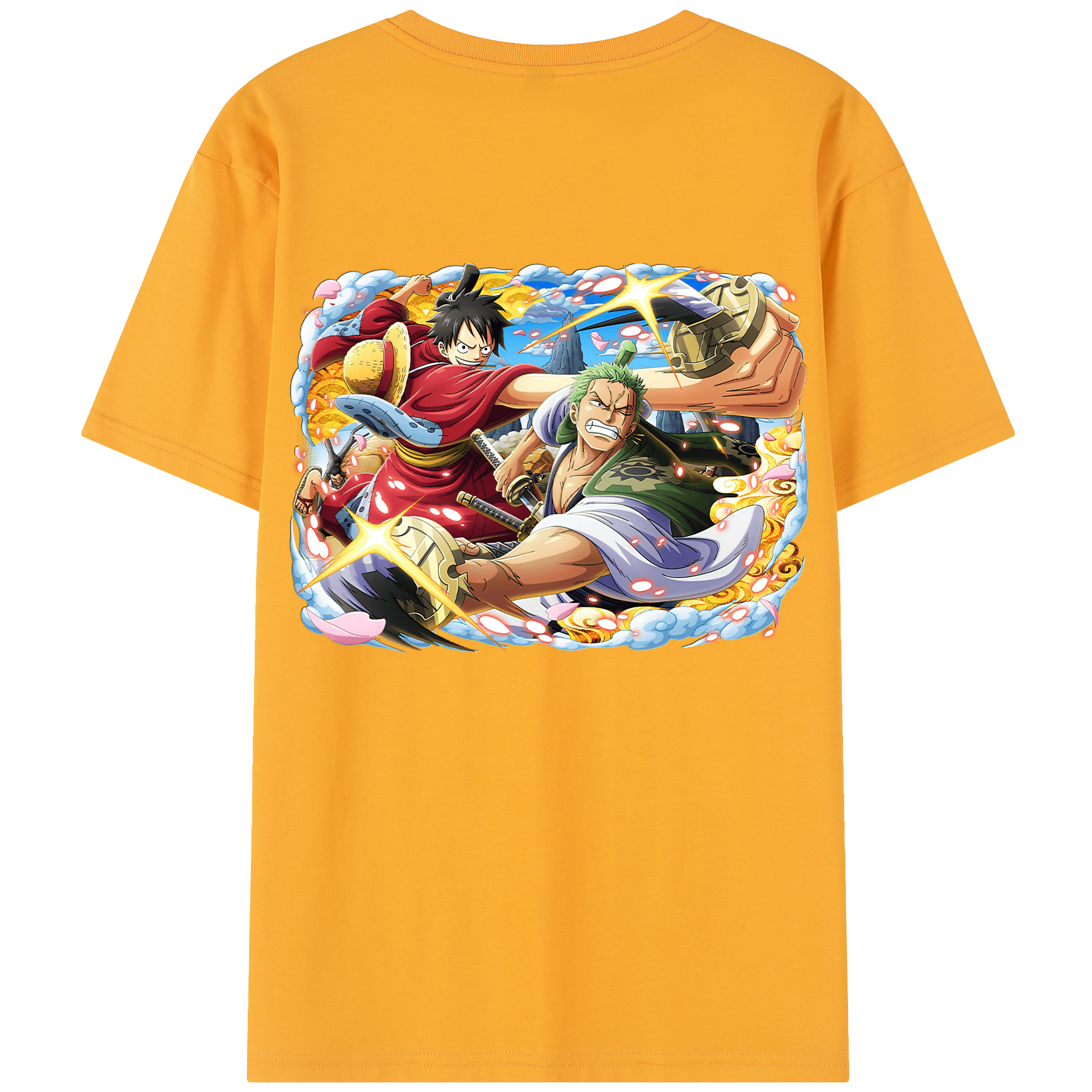 ワンピース モンキー・D・ルフィ ONE PIECE Monkey D. Luffy レディース半袖Tシャツ(バックプリント)
