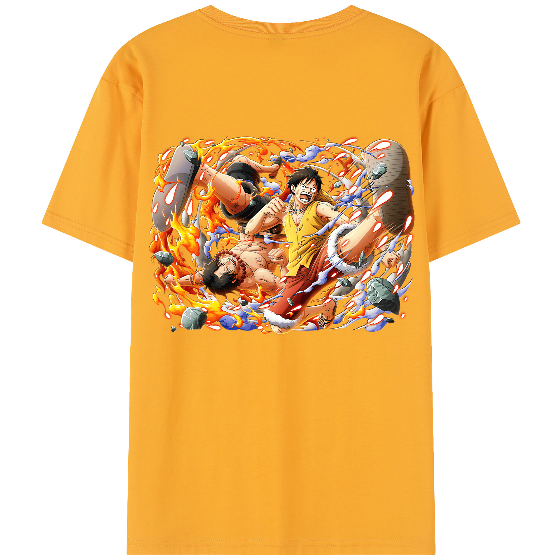 ワンピース モンキー・D・ルフィ ONE PIECE Monkey D. Luffy レディース半袖Tシャツ(バックプリント)