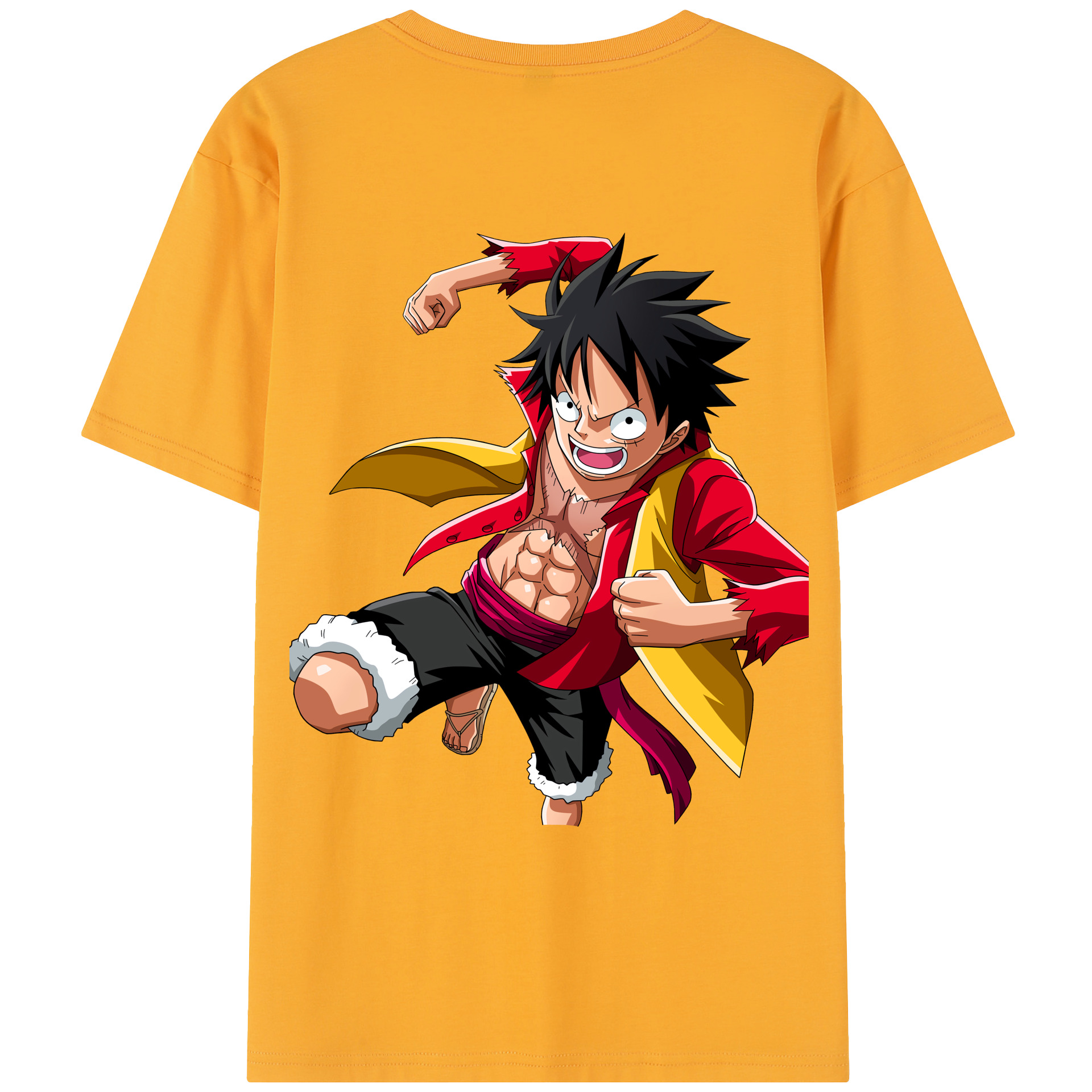 ワンピース モンキー・D・ルフィ ONE PIECE Monkey D. Luffy レディース半袖Tシャツ(バックプリント)