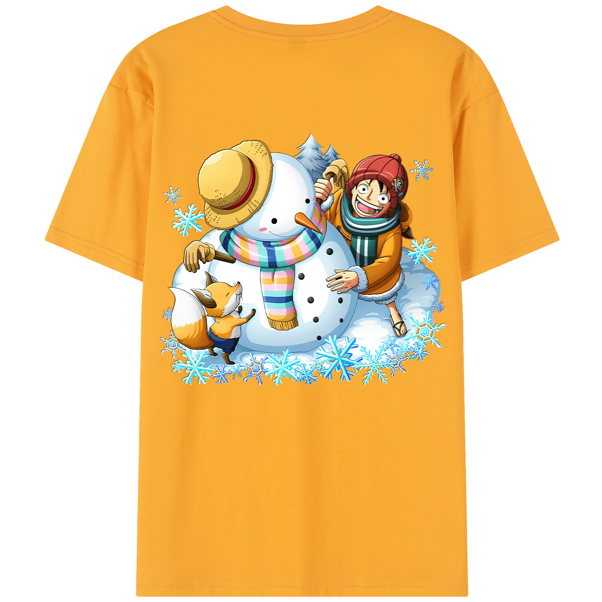 ワンピース モンキー・D・ルフィ ONE PIECE Monkey D. Luffy レディース半袖Tシャツ(バックプリント)
