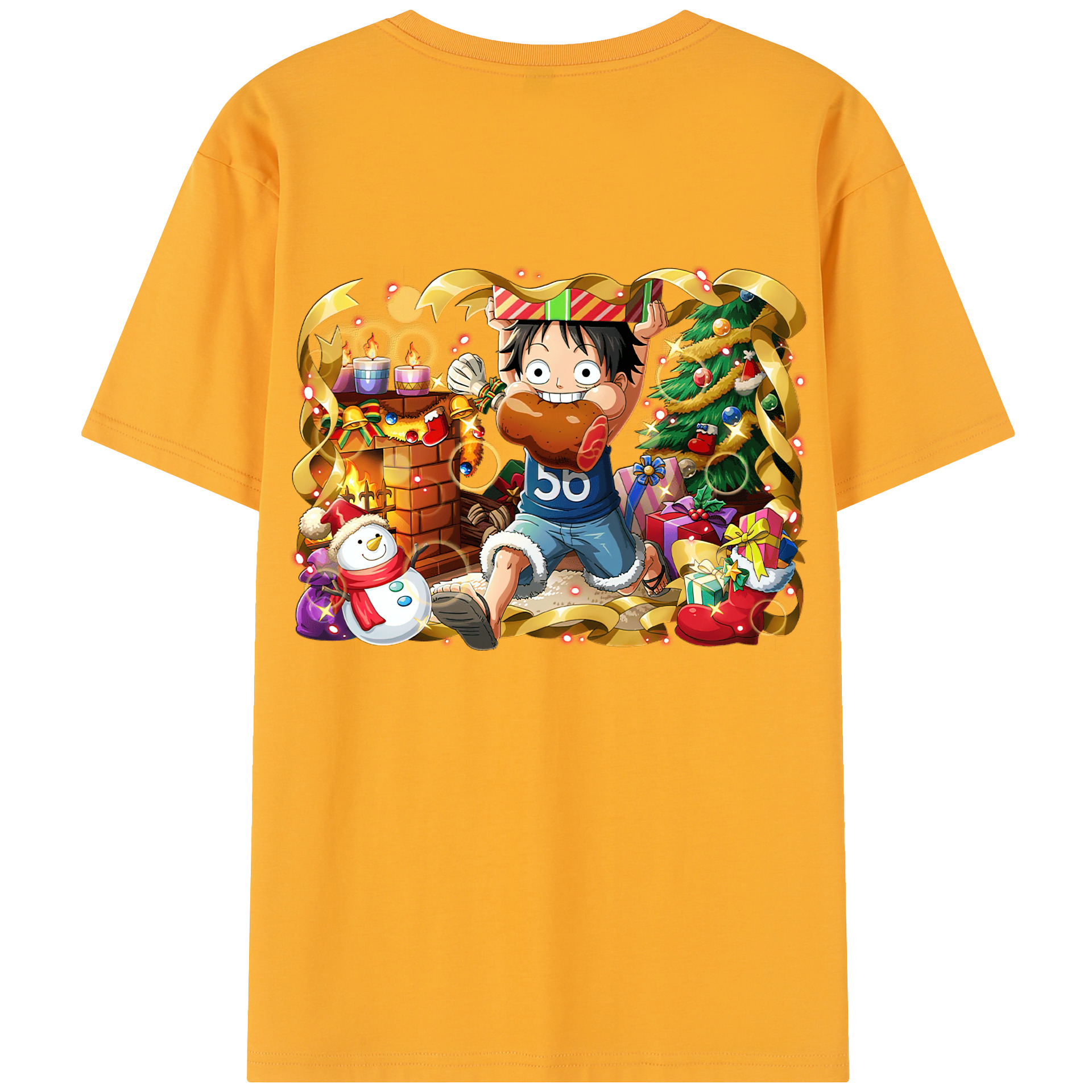 ワンピース モンキー・D・ルフィ ONE PIECE Monkey D. Luffy レディース半袖Tシャツ(バックプリント)
