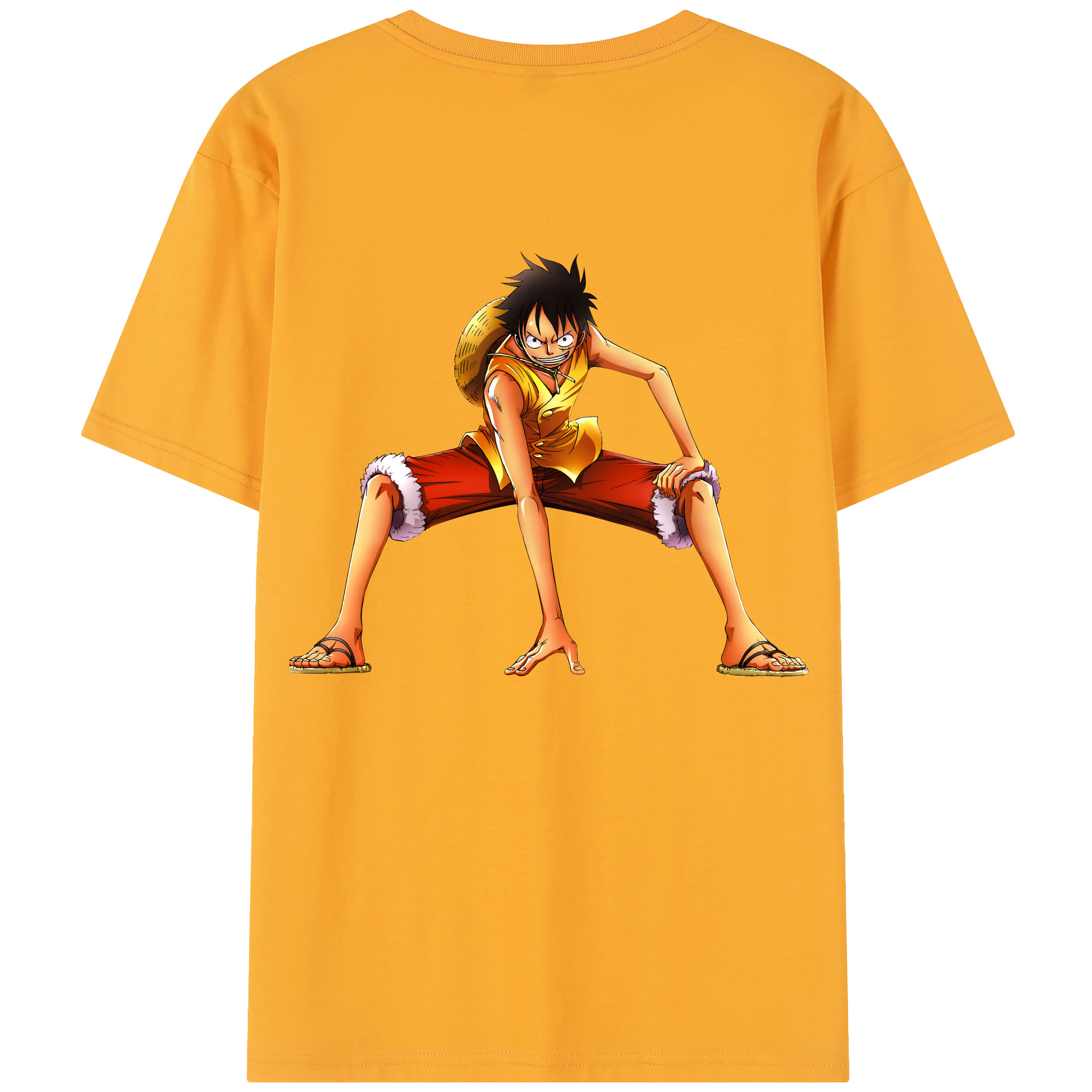 ワンピース モンキー・D・ルフィ ONE PIECE Monkey D. Luffy レディース半袖Tシャツ(バックプリント)