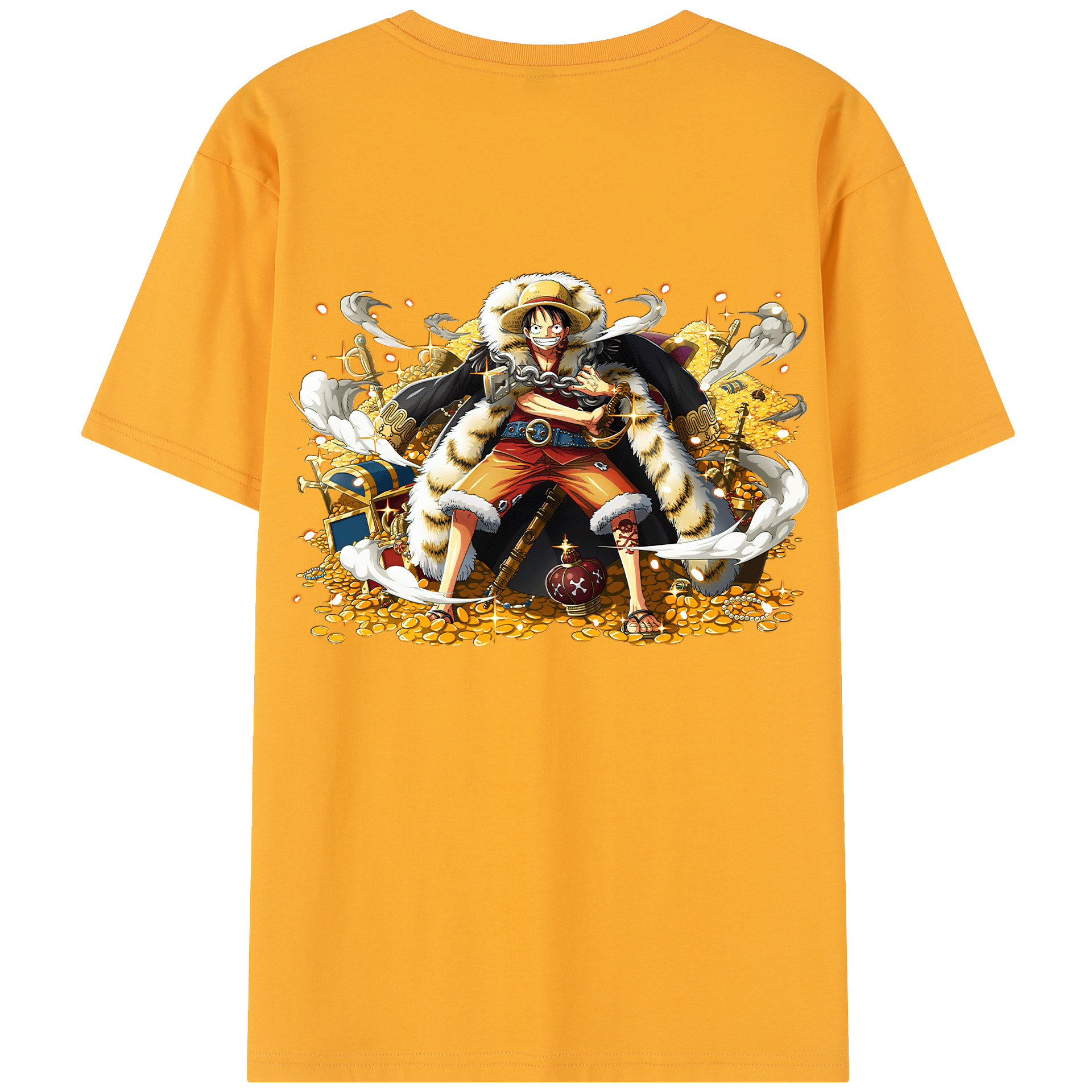 ワンピース モンキー・D・ルフィ ONE PIECE Monkey D. Luffy レディース半袖Tシャツ(バックプリント)