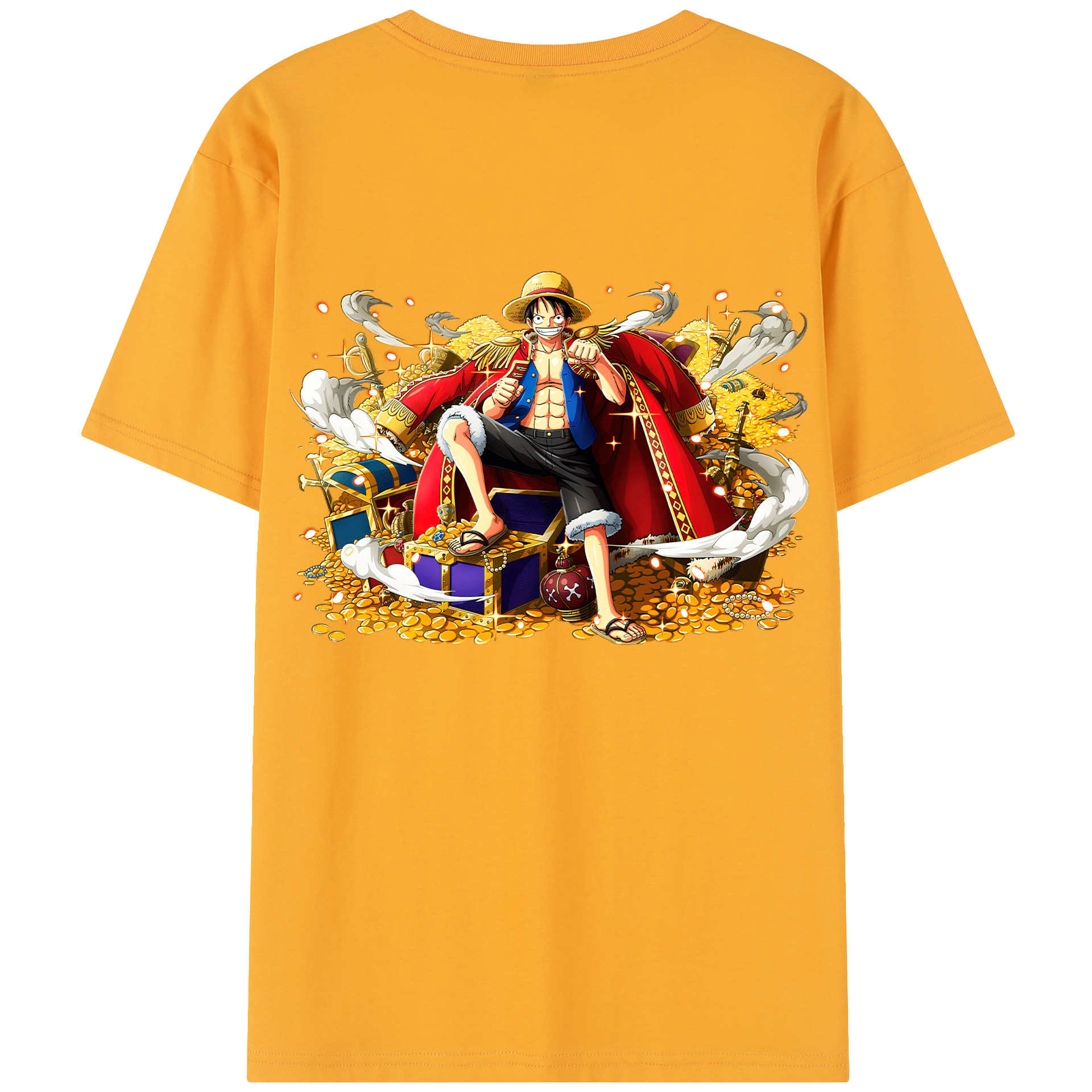 ワンピース モンキー・D・ルフィ ONE PIECE Monkey D. Luffy レディース半袖Tシャツ(バックプリント)