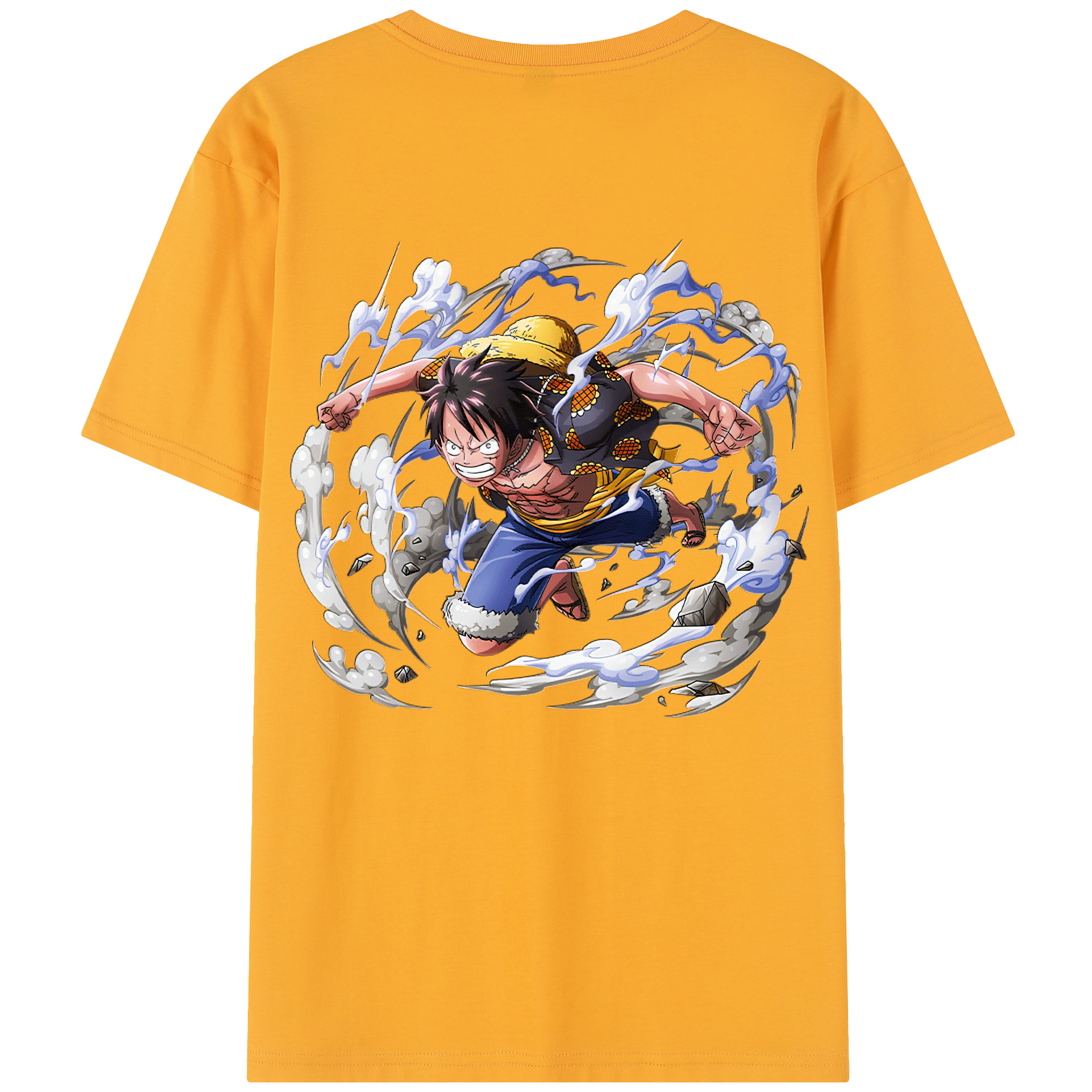 ワンピース モンキー・D・ルフィ ONE PIECE Monkey D. Luffy レディース半袖Tシャツ(バックプリント)