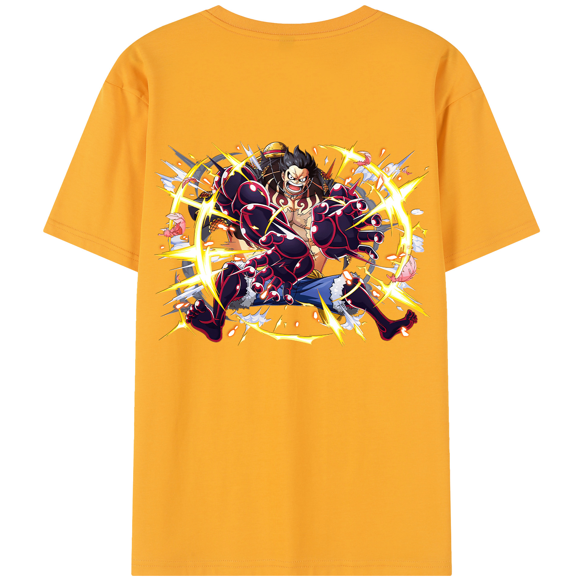 ワンピース モンキー・D・ルフィ ONE PIECE Monkey D. Luffy レディース半袖Tシャツ(バックプリント)