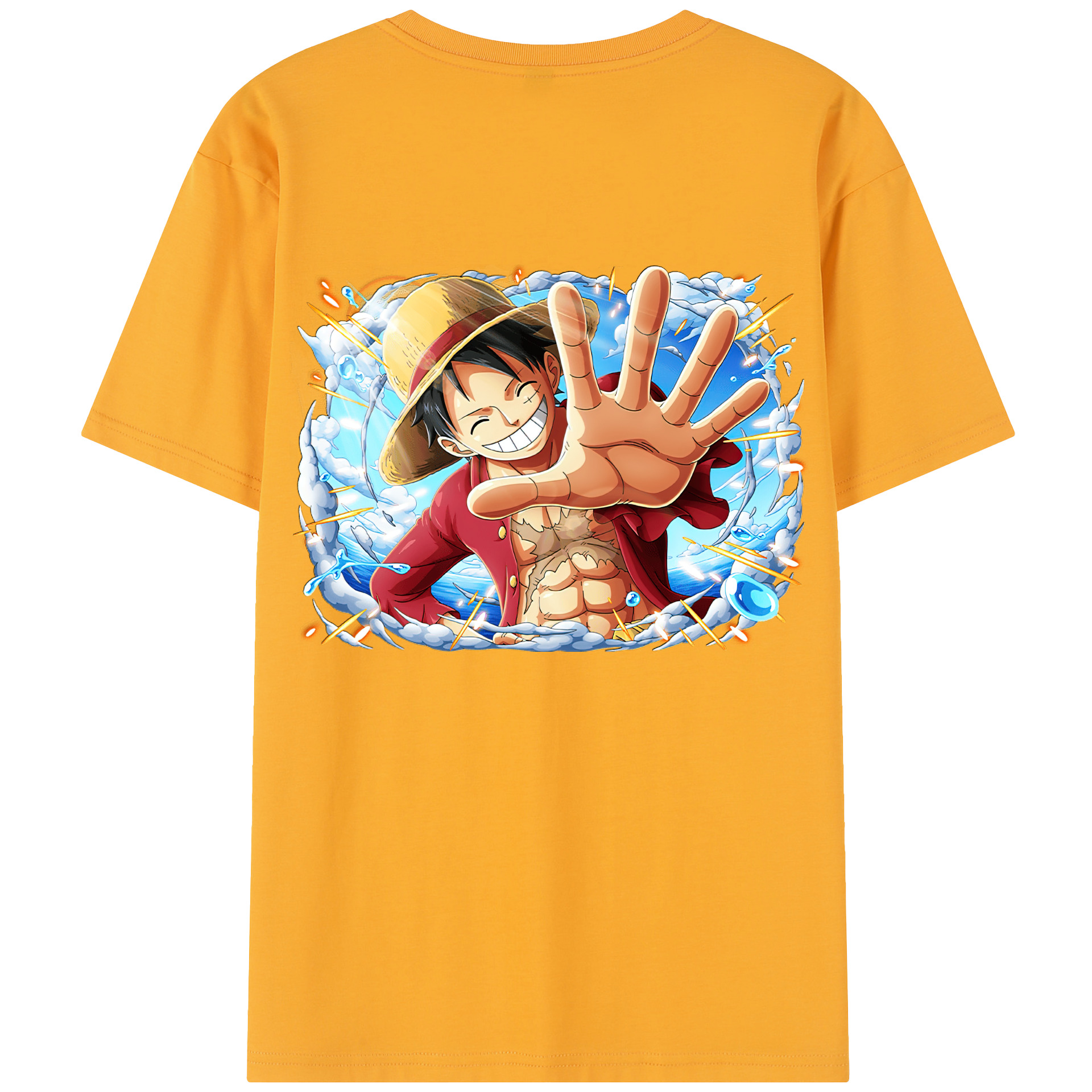 ワンピース モンキー・D・ルフィ ONE PIECE Monkey D. Luffy レディース半袖Tシャツ(バックプリント)