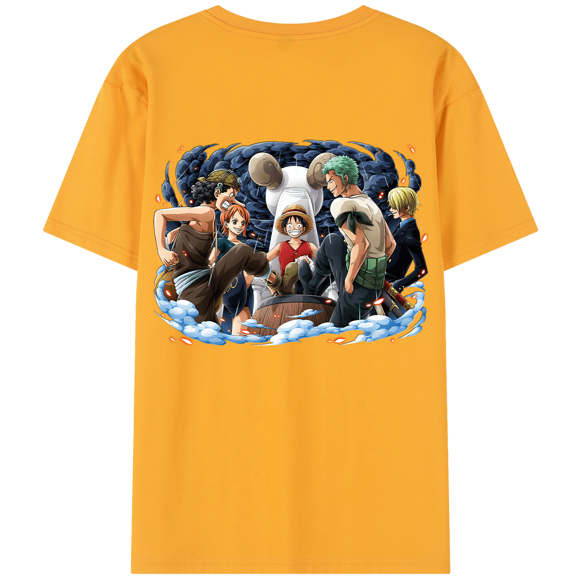 ワンピース モンキー・D・ルフィ ONE PIECE Monkey D. Luffy レディース半袖Tシャツ(バックプリント)