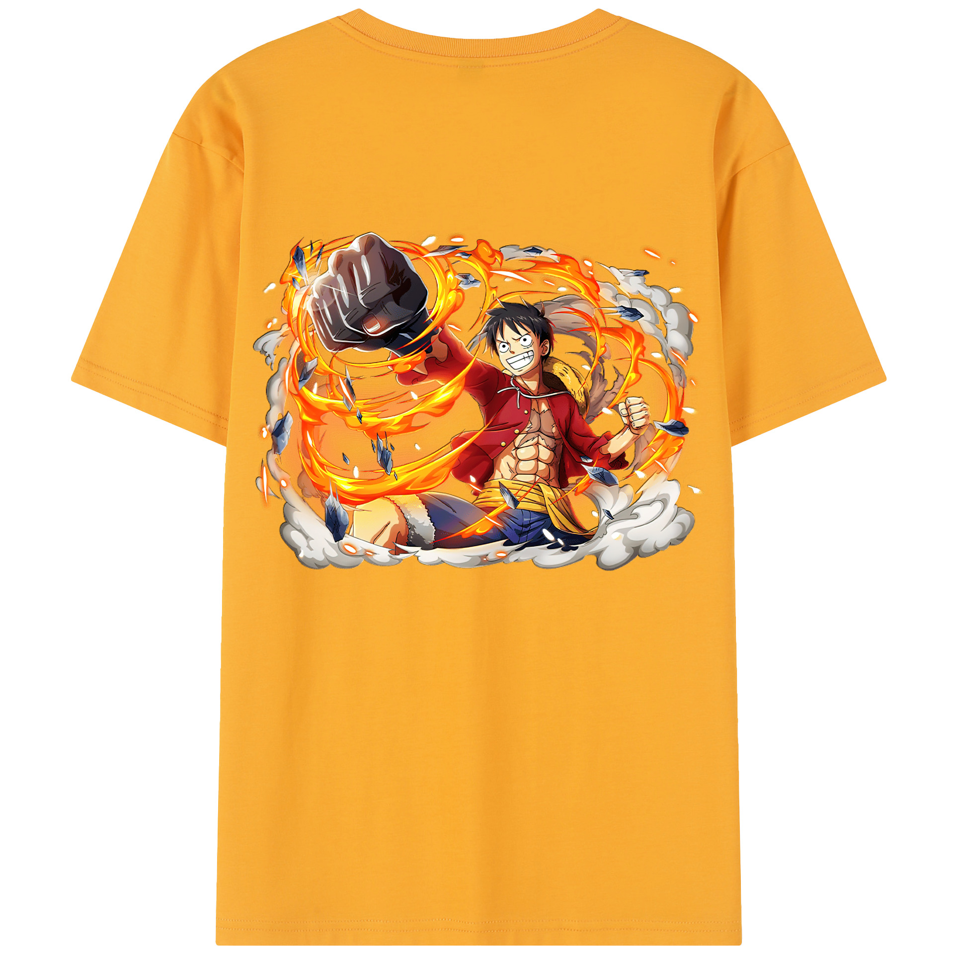ワンピース モンキー・D・ルフィ ONE PIECE Monkey D. Luffy レディース半袖Tシャツ(バックプリント)