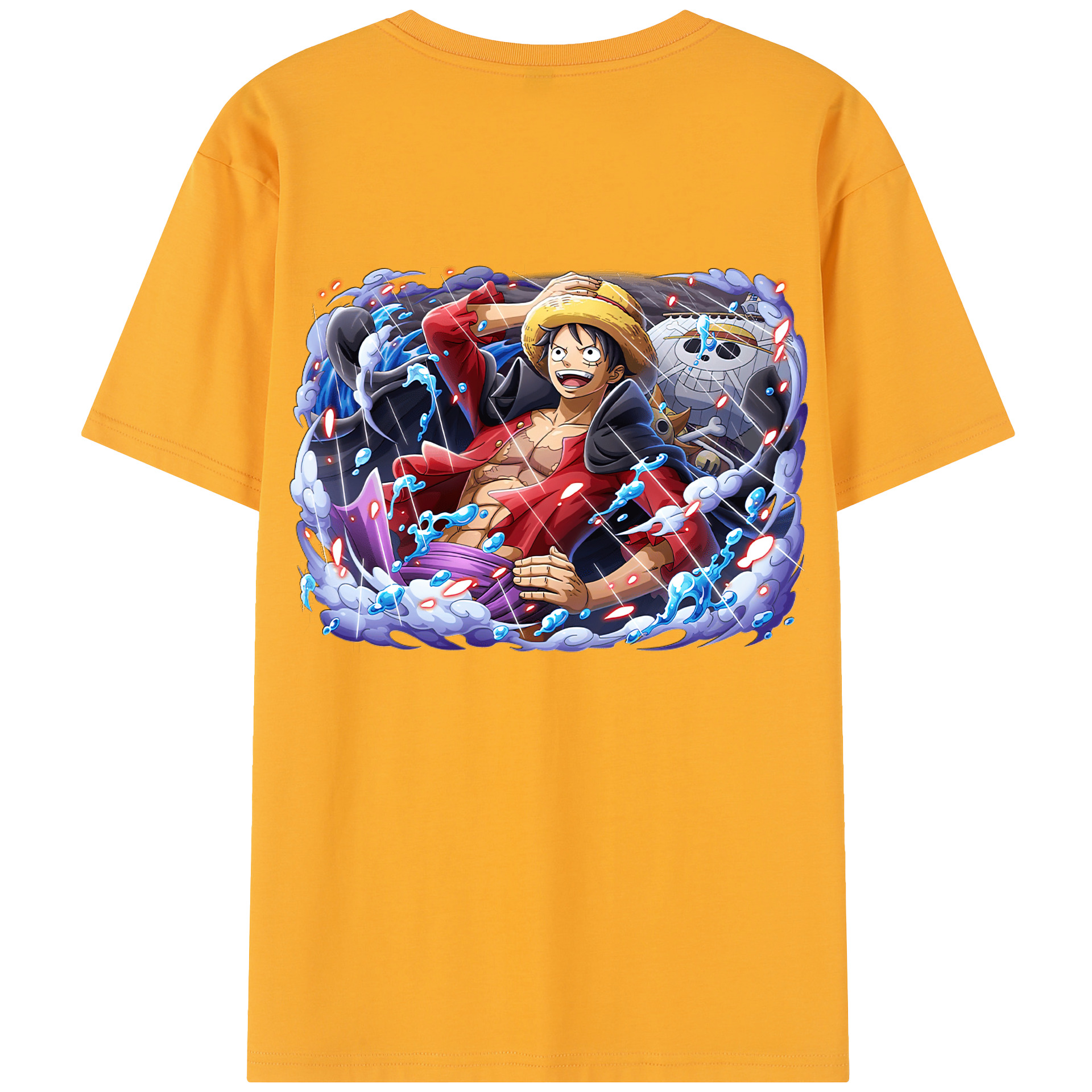 ワンピース モンキー・D・ルフィ ONE PIECE Monkey D. Luffy レディース半袖Tシャツ(バックプリント)