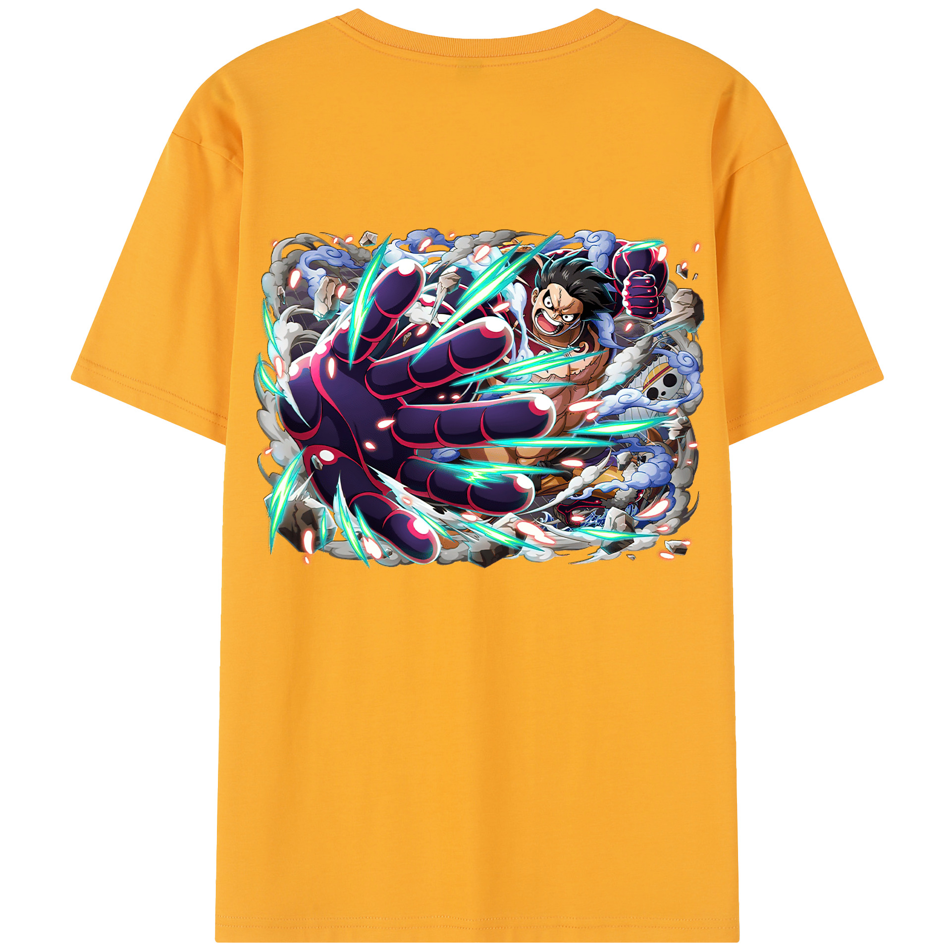 ワンピース モンキー・D・ルフィ ONE PIECE Monkey D. Luffy レディース半袖Tシャツ(バックプリント)