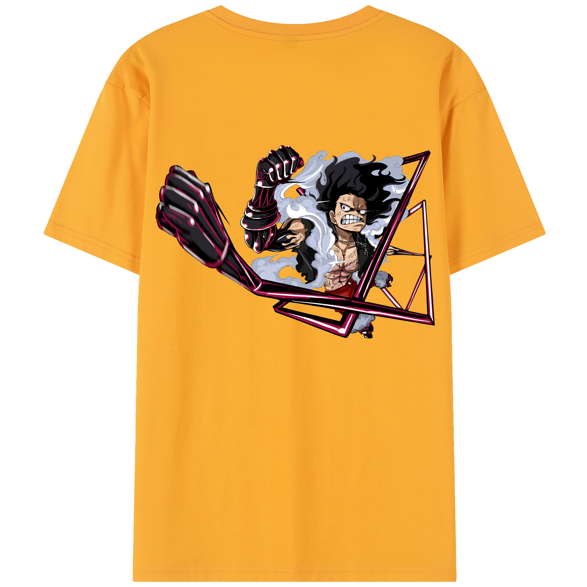 ワンピース モンキー・D・ルフィ ONE PIECE Monkey D. Luffy レディース半袖Tシャツ(バックプリント)