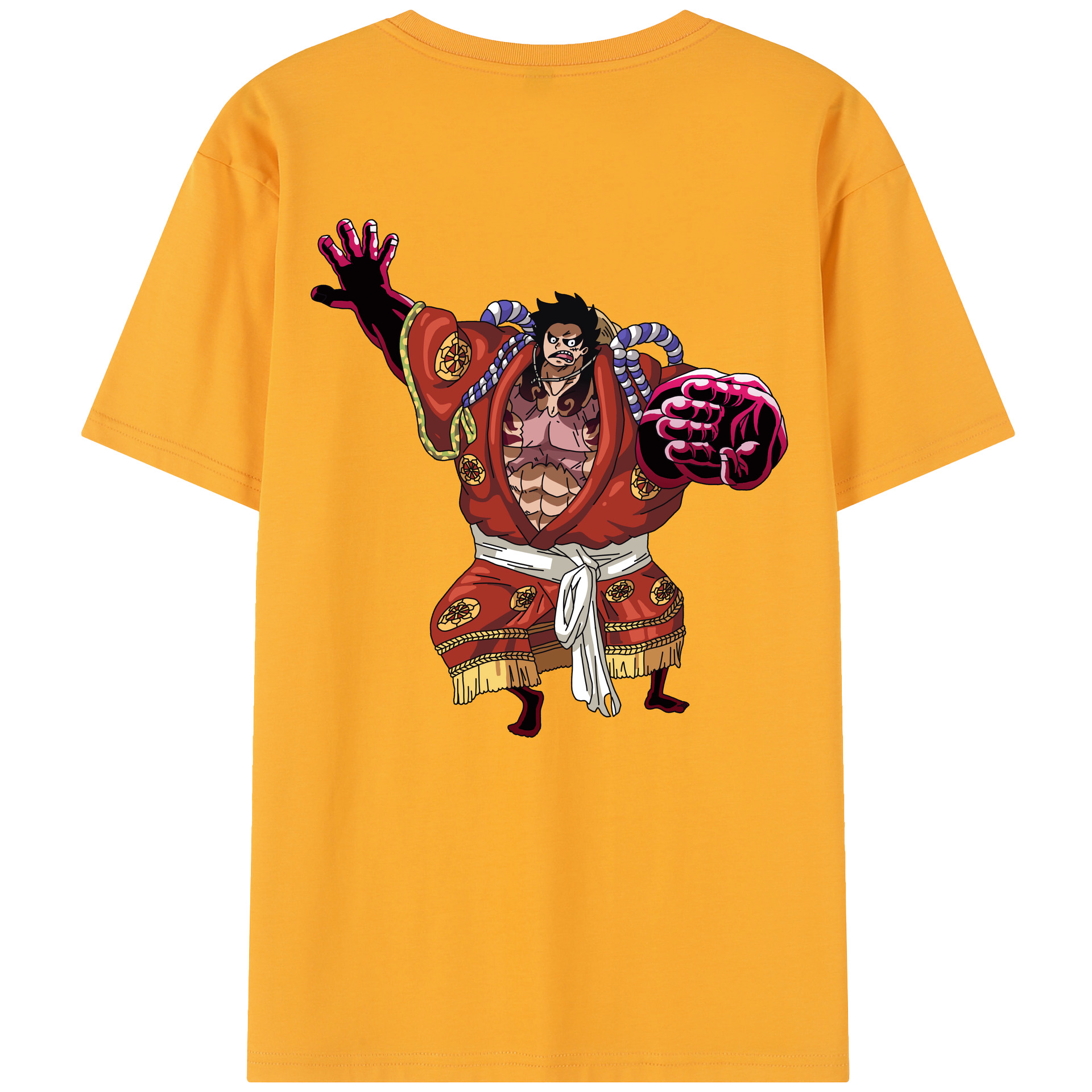 ワンピース モンキー・D・ルフィ ONE PIECE Monkey D. Luffy レディース半袖Tシャツ(バックプリント)