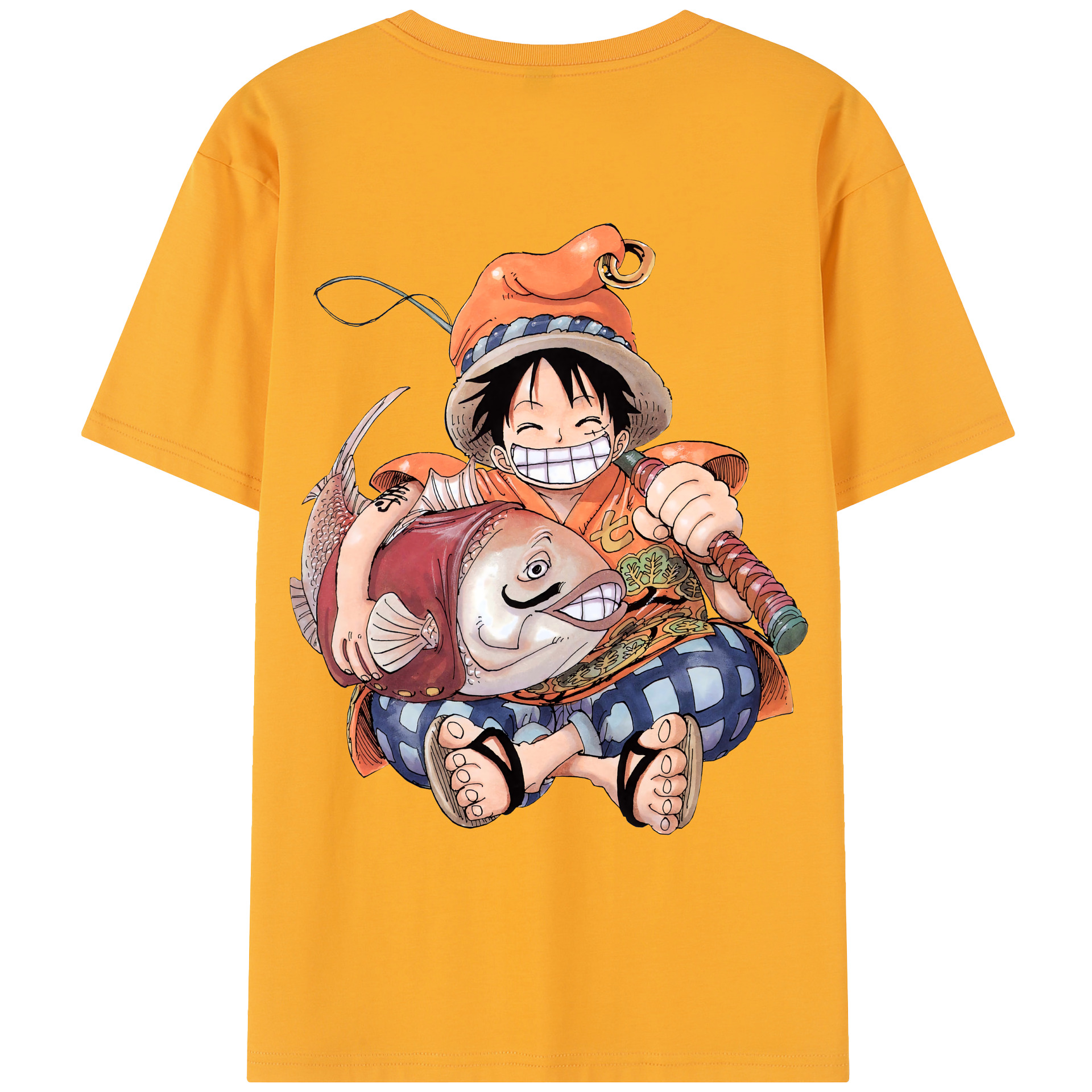 ワンピース モンキー・D・ルフィ ONE PIECE Monkey D. Luffy レディース半袖Tシャツ(バックプリント)