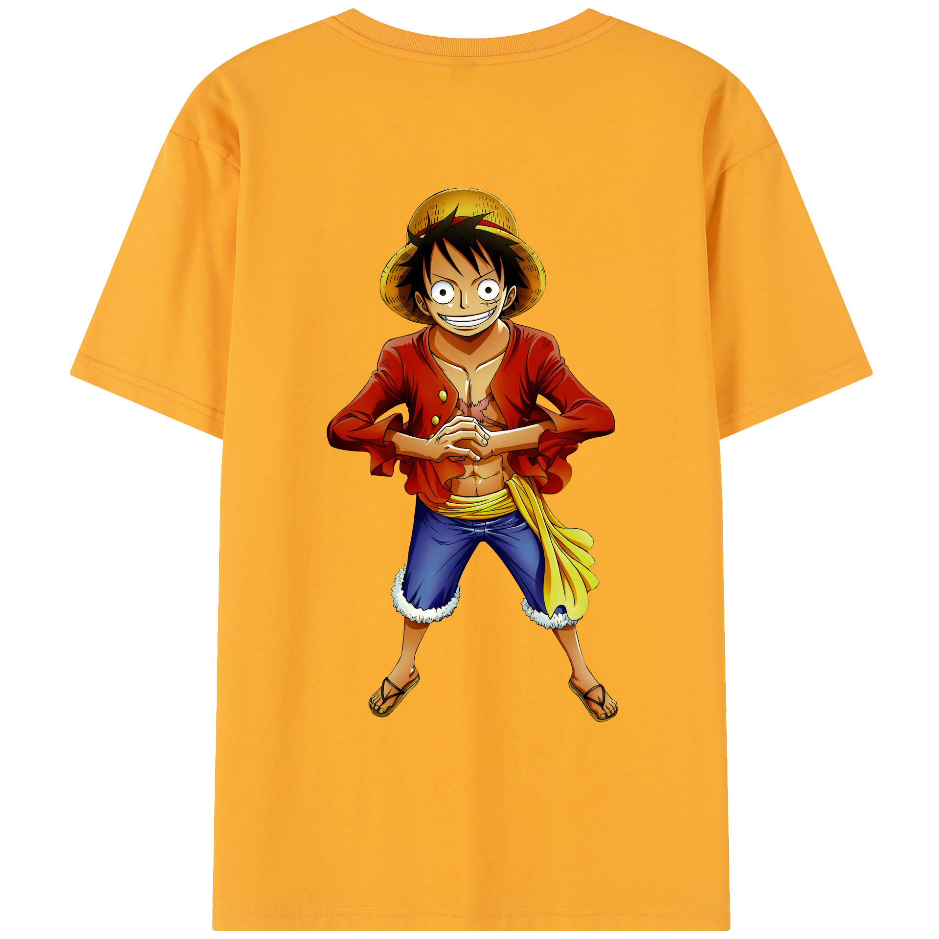 ワンピース モンキー・D・ルフィ ONE PIECE Monkey D. Luffy レディース半袖Tシャツ(バックプリント)