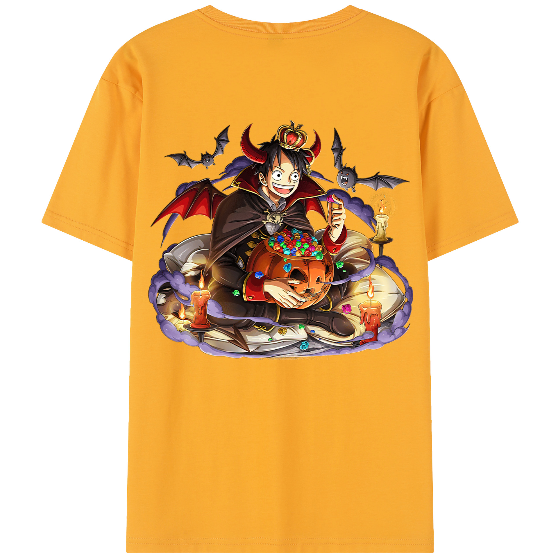 ワンピース モンキー・D・ルフィ ONE PIECE Monkey D. Luffy レディース半袖Tシャツ(バックプリント)