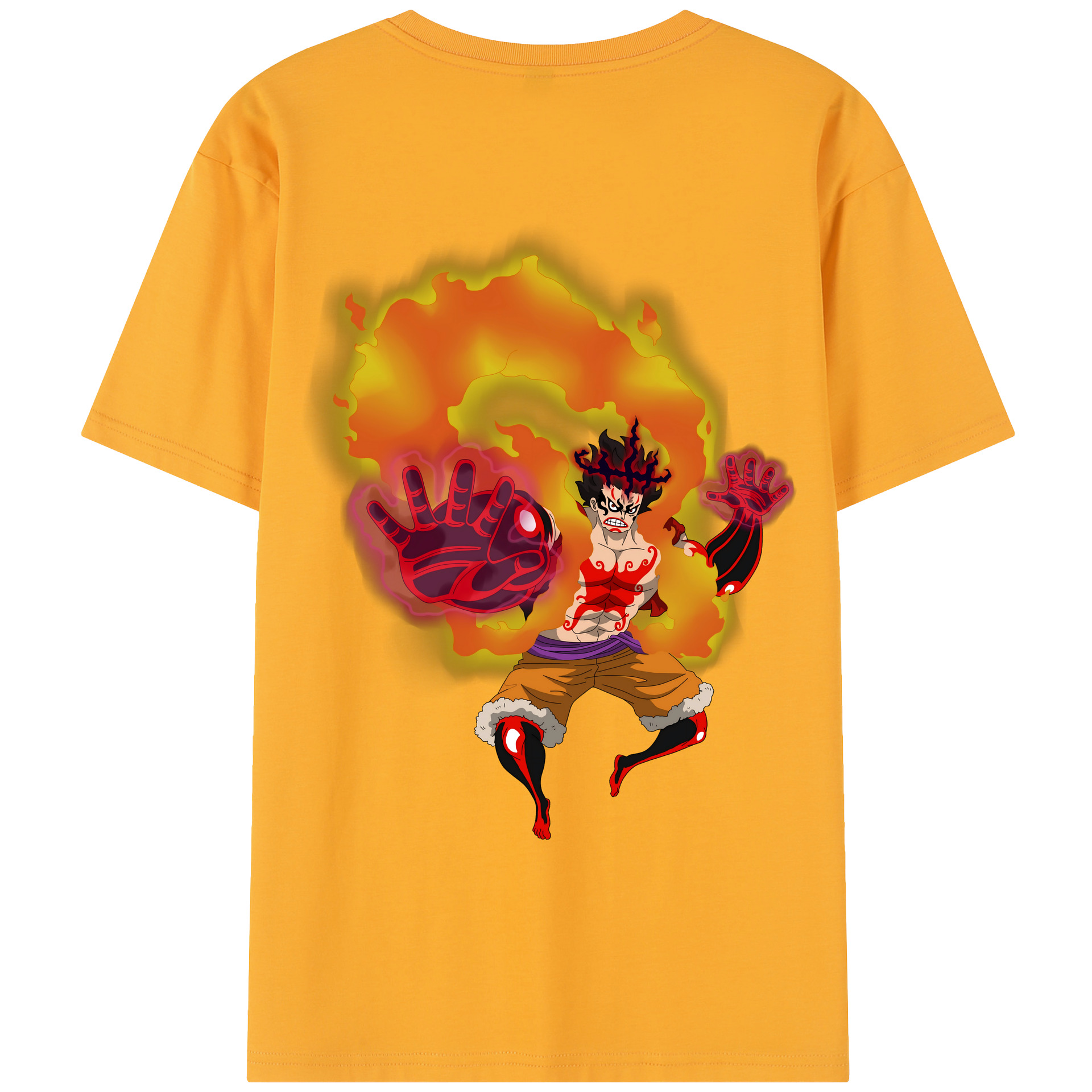 ワンピース モンキー・D・ルフィ ONE PIECE Monkey D. Luffy レディース半袖Tシャツ(バックプリント)