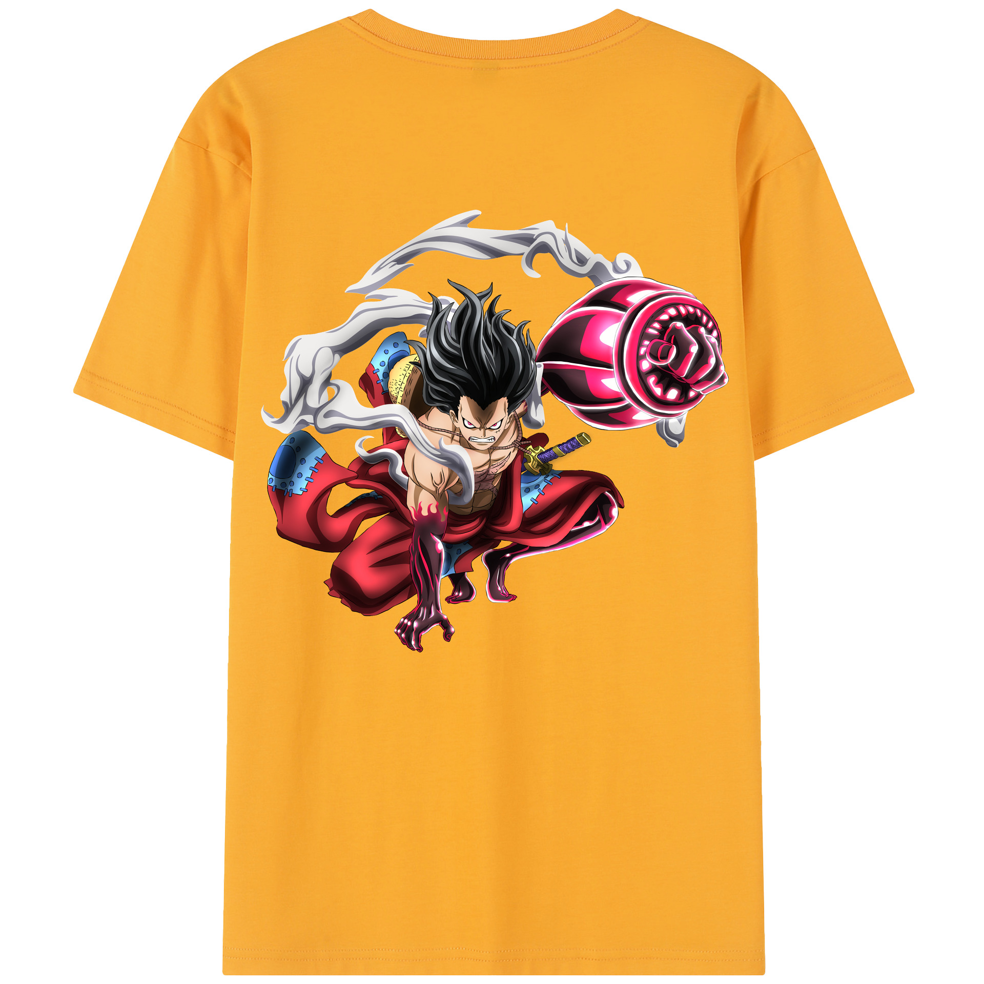 ワンピース モンキー・D・ルフィ ONE PIECE Monkey D. Luffy レディース半袖Tシャツ(バックプリント)