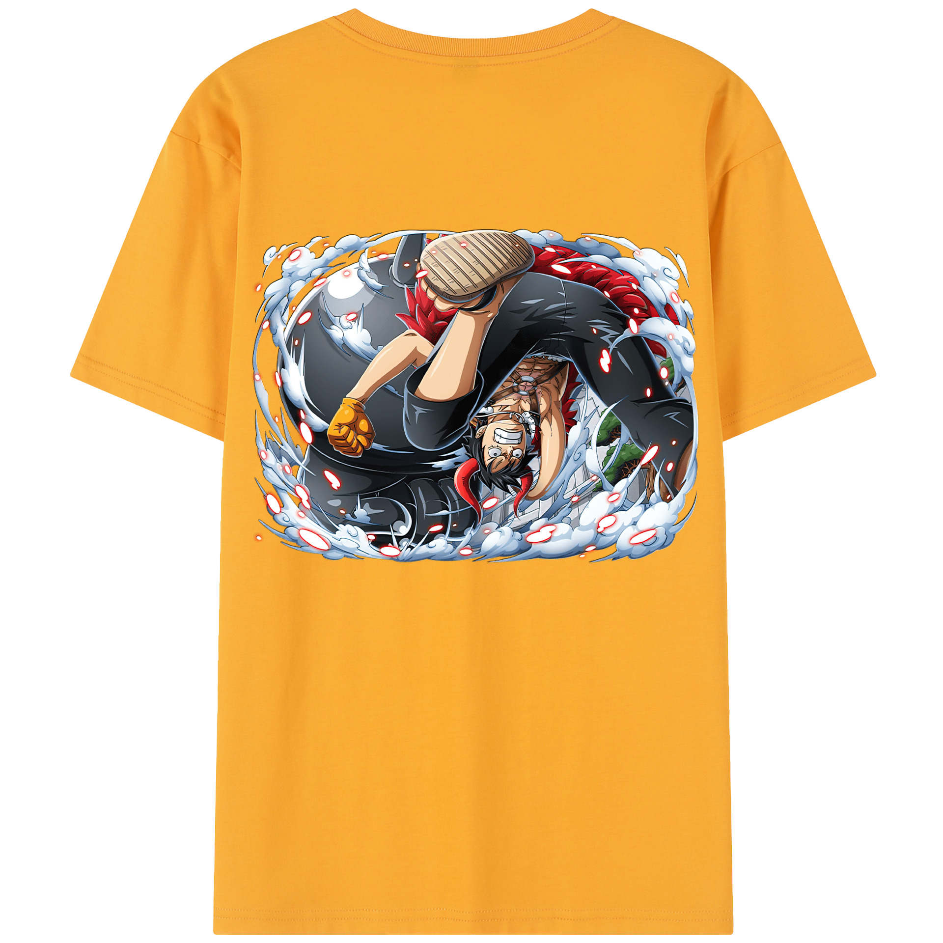 ワンピース モンキー・D・ルフィ ONE PIECE Monkey D. Luffy レディース半袖Tシャツ(バックプリント)