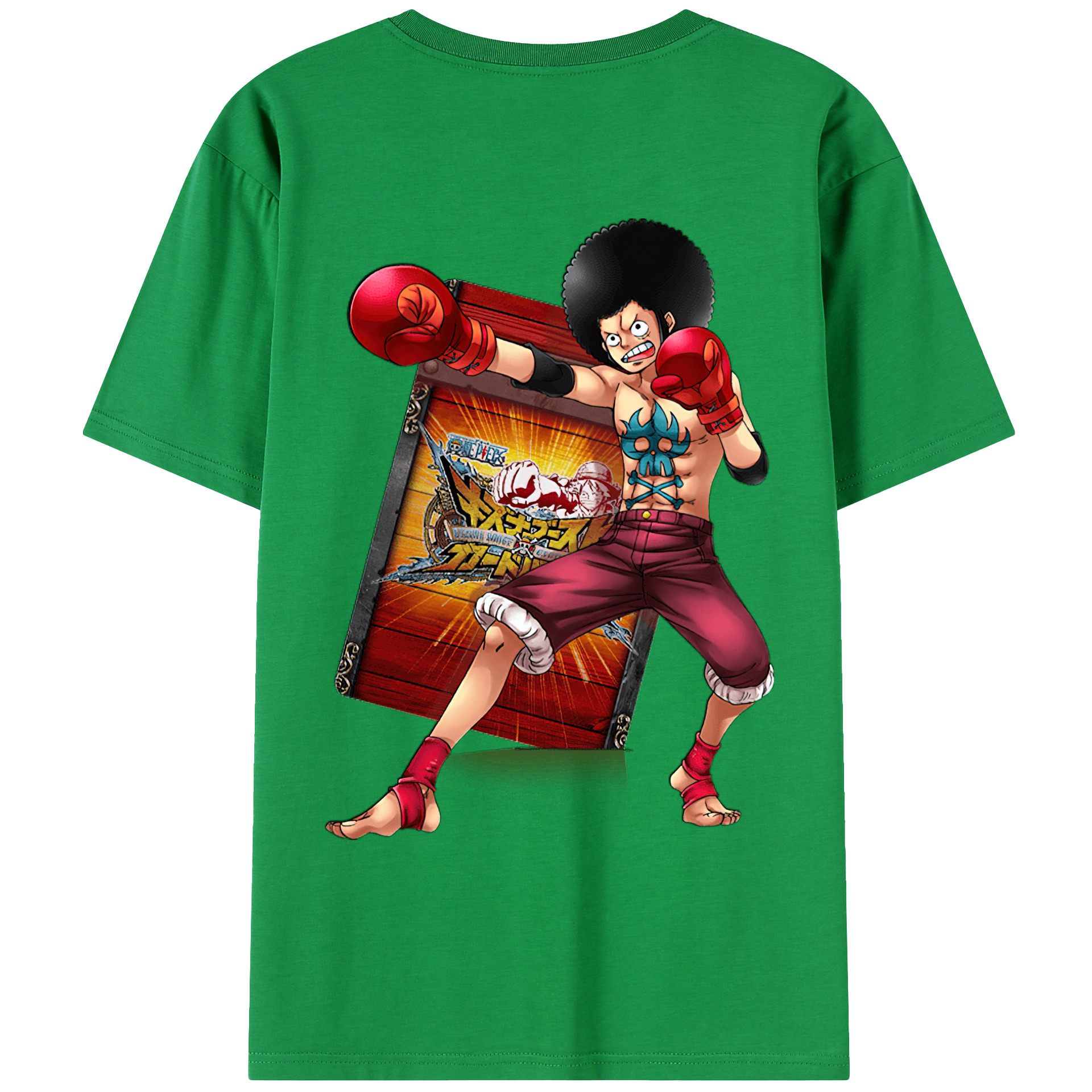 ワンピース モンキー・D・ルフィ ONE PIECE Monkey D. Luffy レディース半袖Tシャツ(バックプリント)