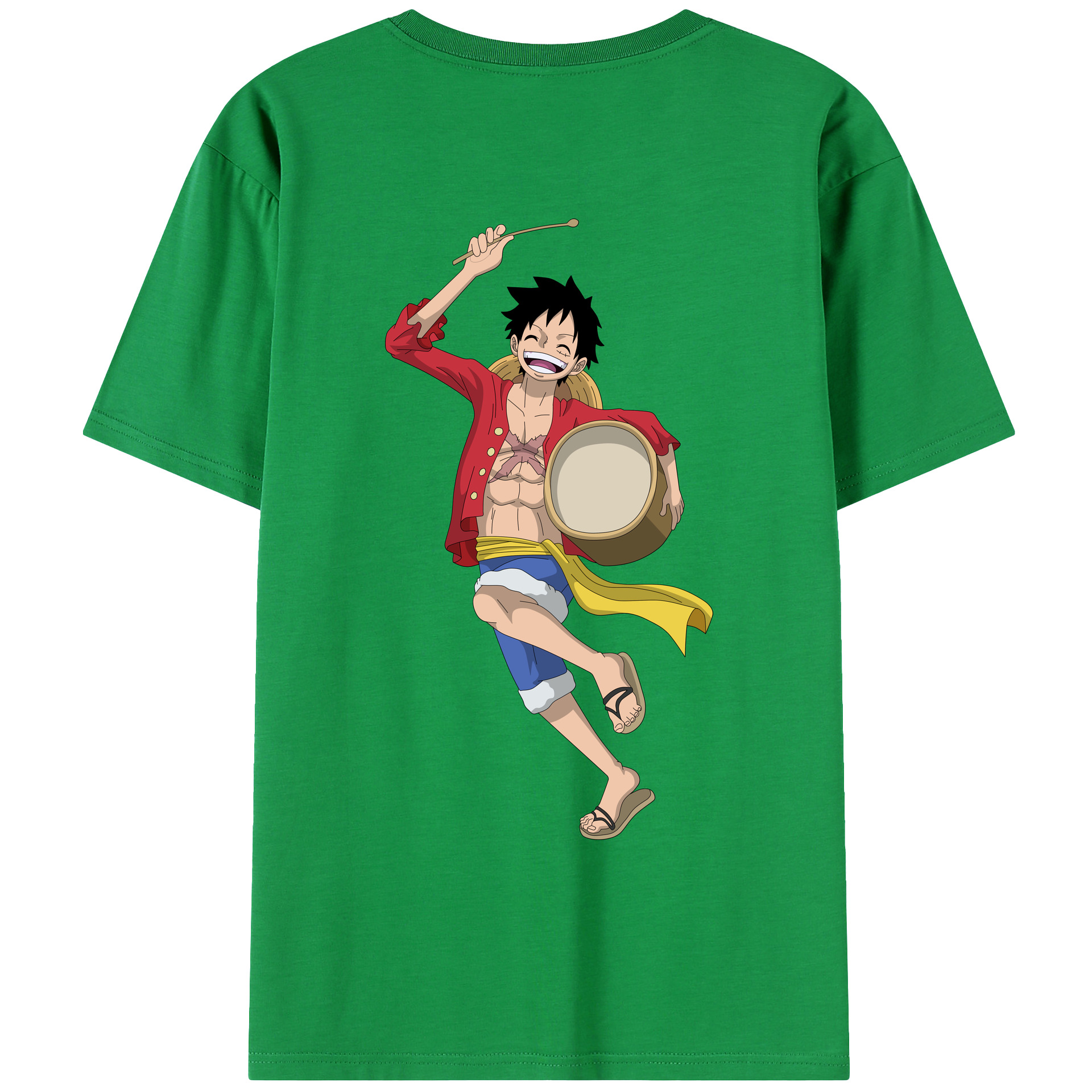ワンピース モンキー・D・ルフィ ONE PIECE Monkey D. Luffy レディース半袖Tシャツ(バックプリント)