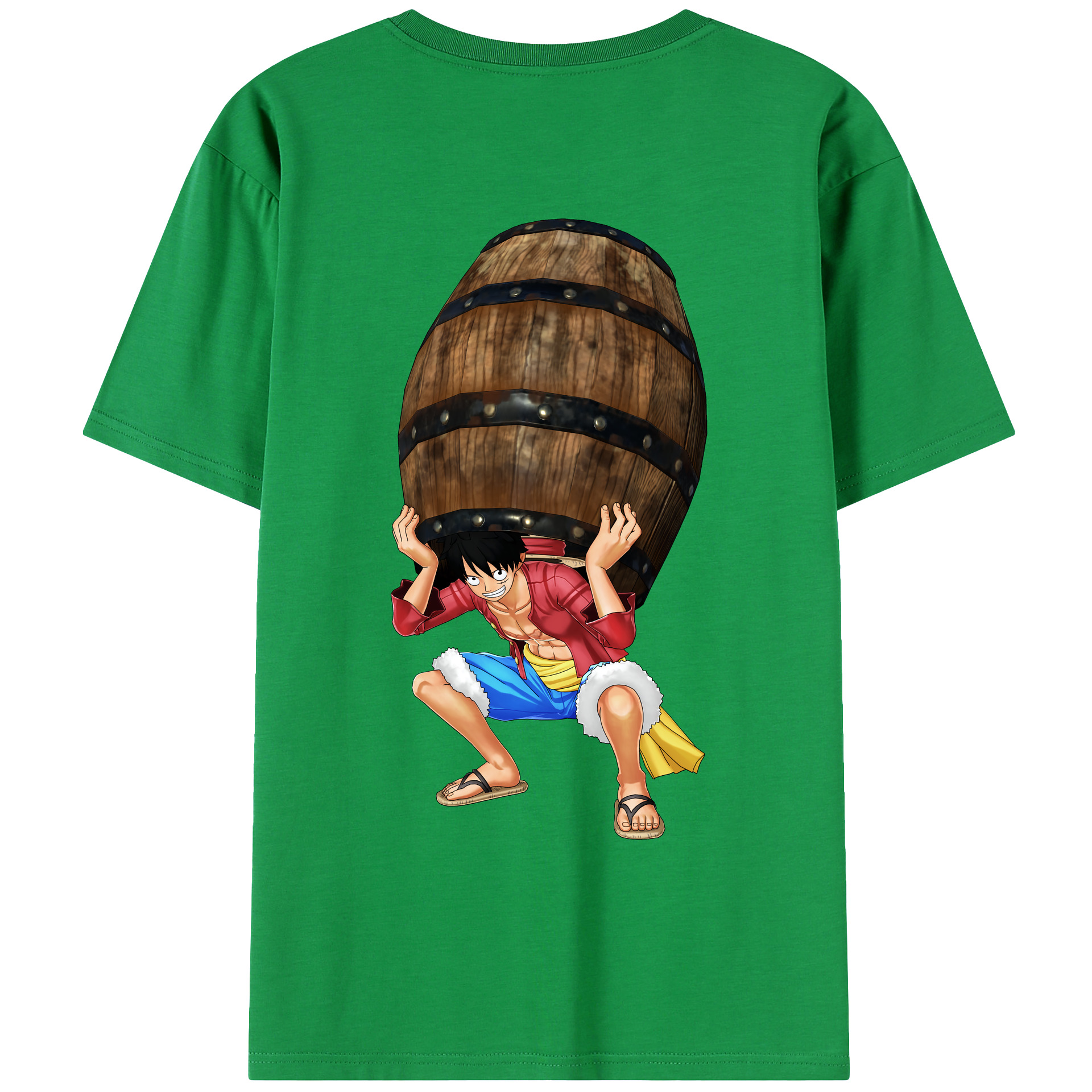 ワンピース モンキー・D・ルフィ ONE PIECE Monkey D. Luffy レディース半袖Tシャツ(バックプリント)