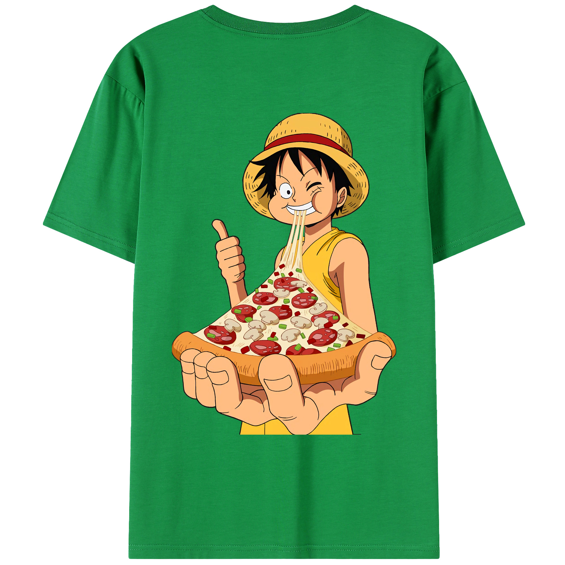 ワンピース モンキー・D・ルフィ ONE PIECE Monkey D. Luffy レディース半袖Tシャツ(バックプリント)
